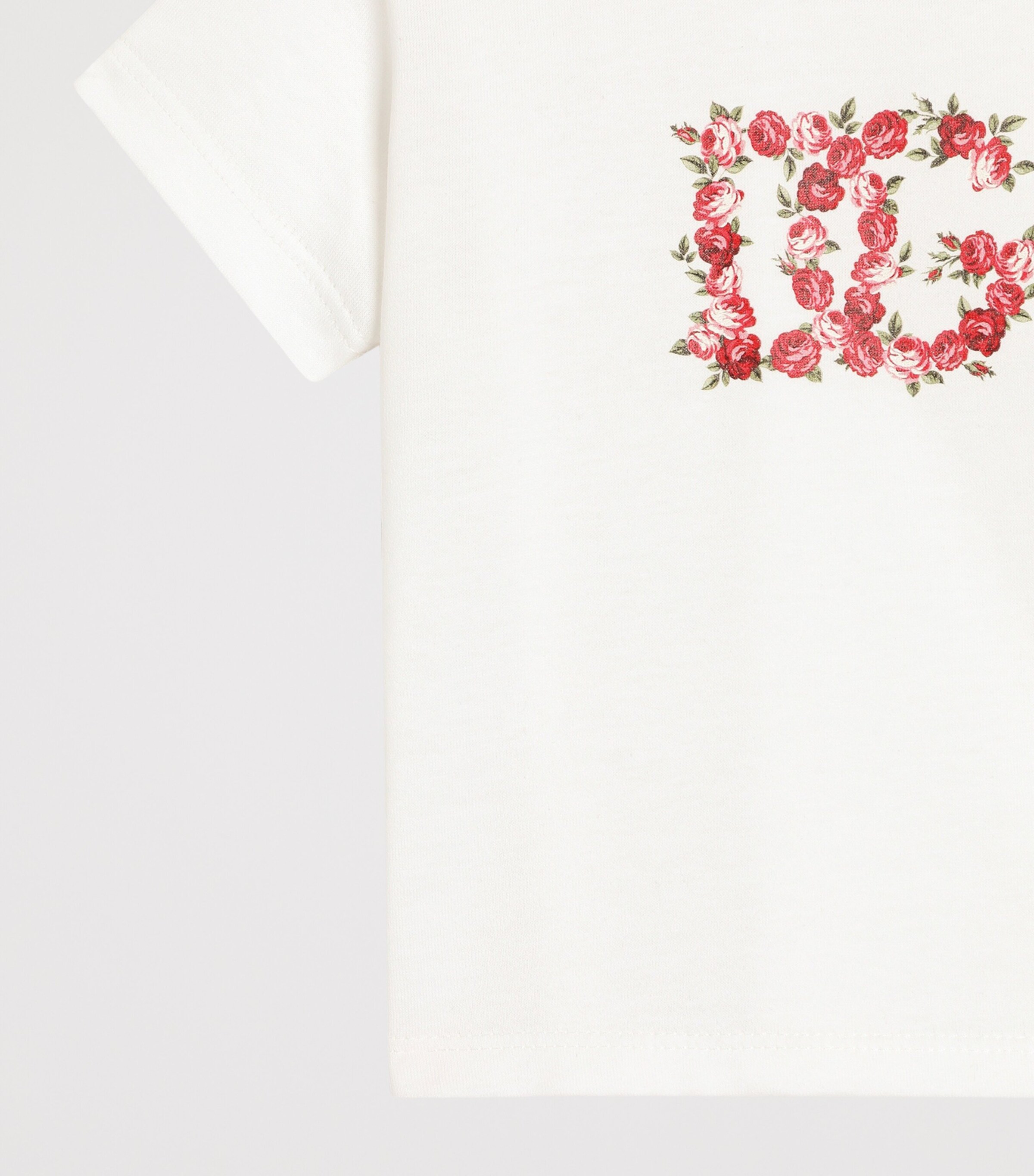 Dolce&Gabbana Kids Cotton Logo T-Shirt (3-30 Months) White Image 4