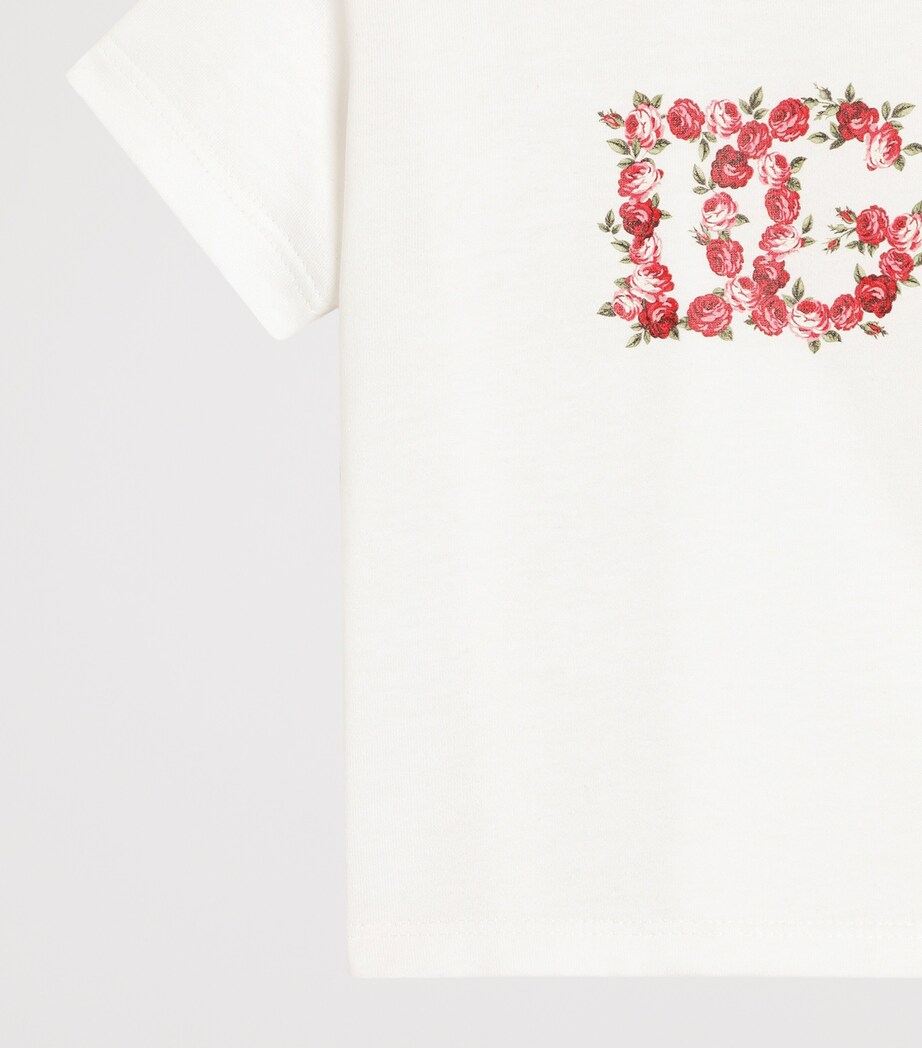 Dolce&Gabbana Kids Cotton Logo T-Shirt (3-30 Months) White Image 4