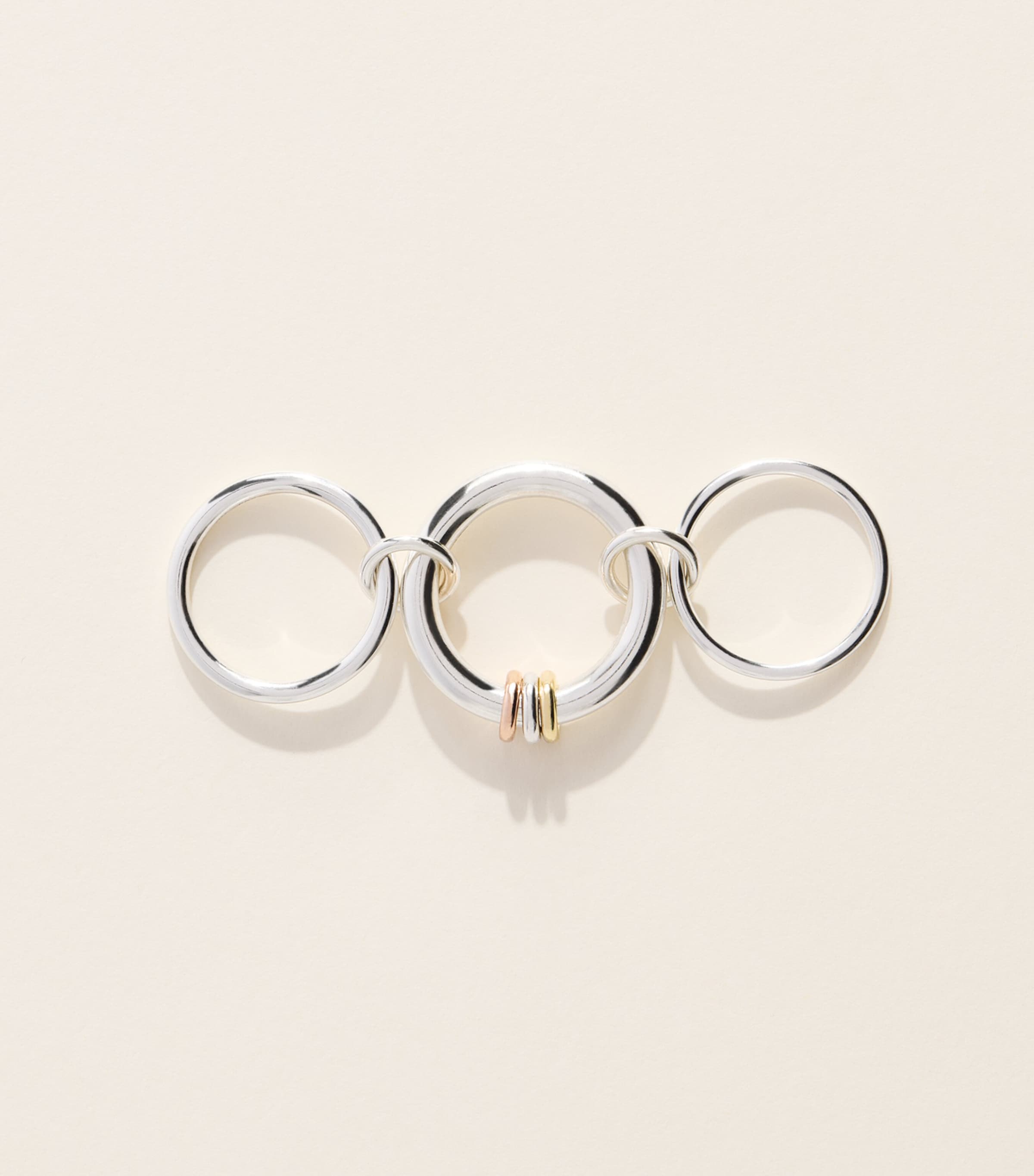 Spinelli Kilcollin Mixed Gold and Sterling Silver Gemini Ring Sterling Silver Image 3