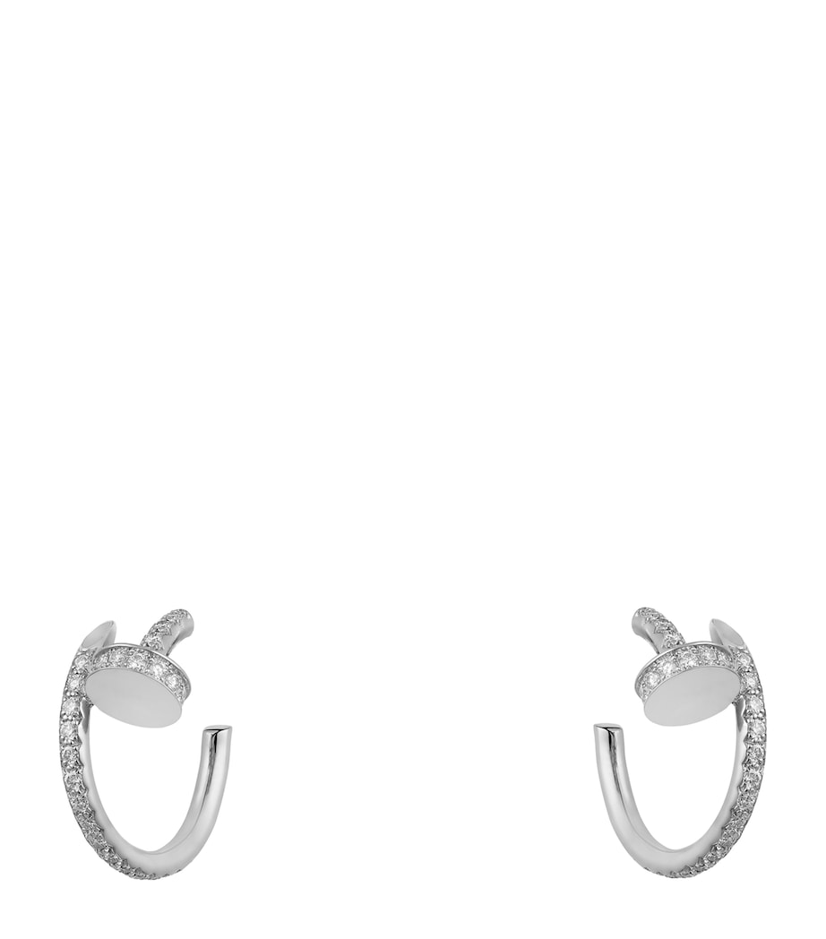 Cartier White Gold and Diamond Juste un Clou Earrings White Gold Image 1