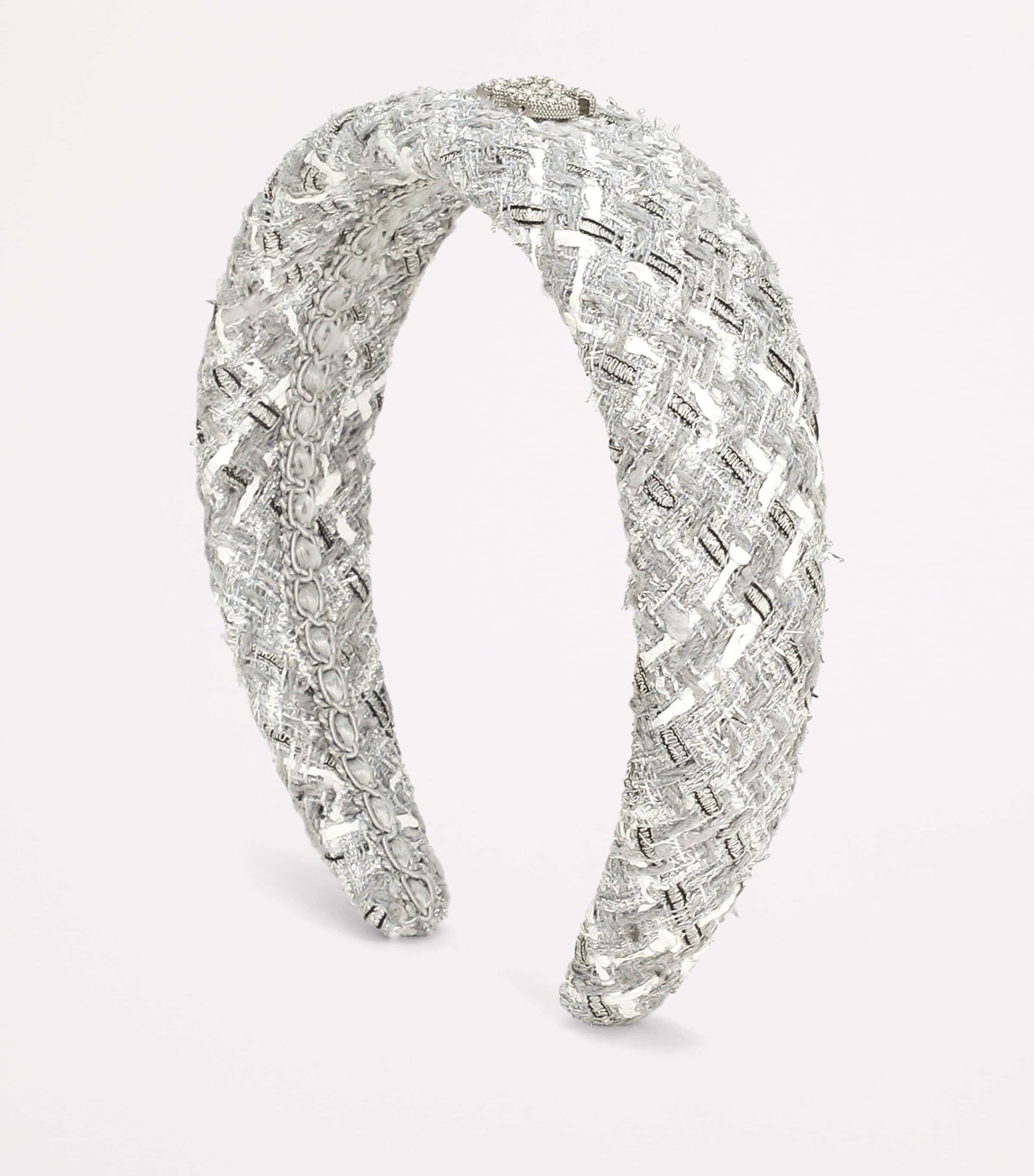 Lamé Bouclé Hairband S8100-CHECK-TARTAN Image 2