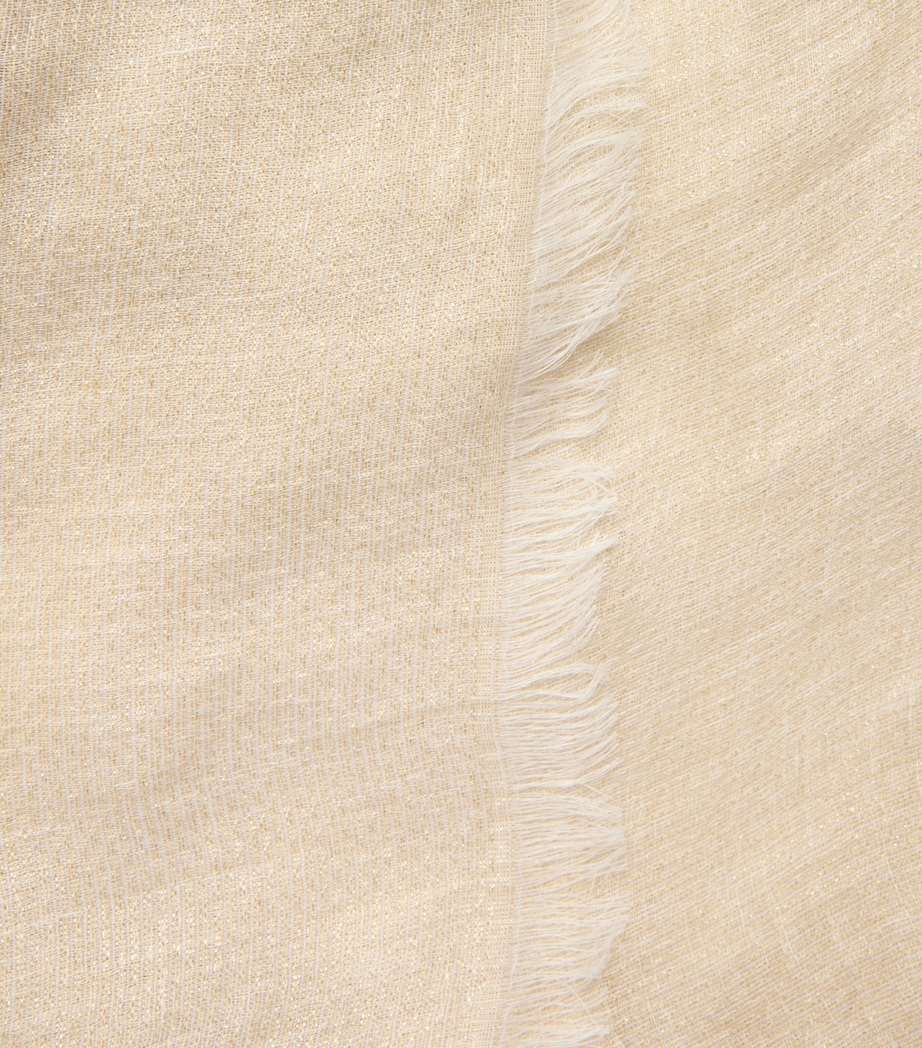Fabiana Filippi Womens Linen-Blend Shawl Cloak Burro Image 5