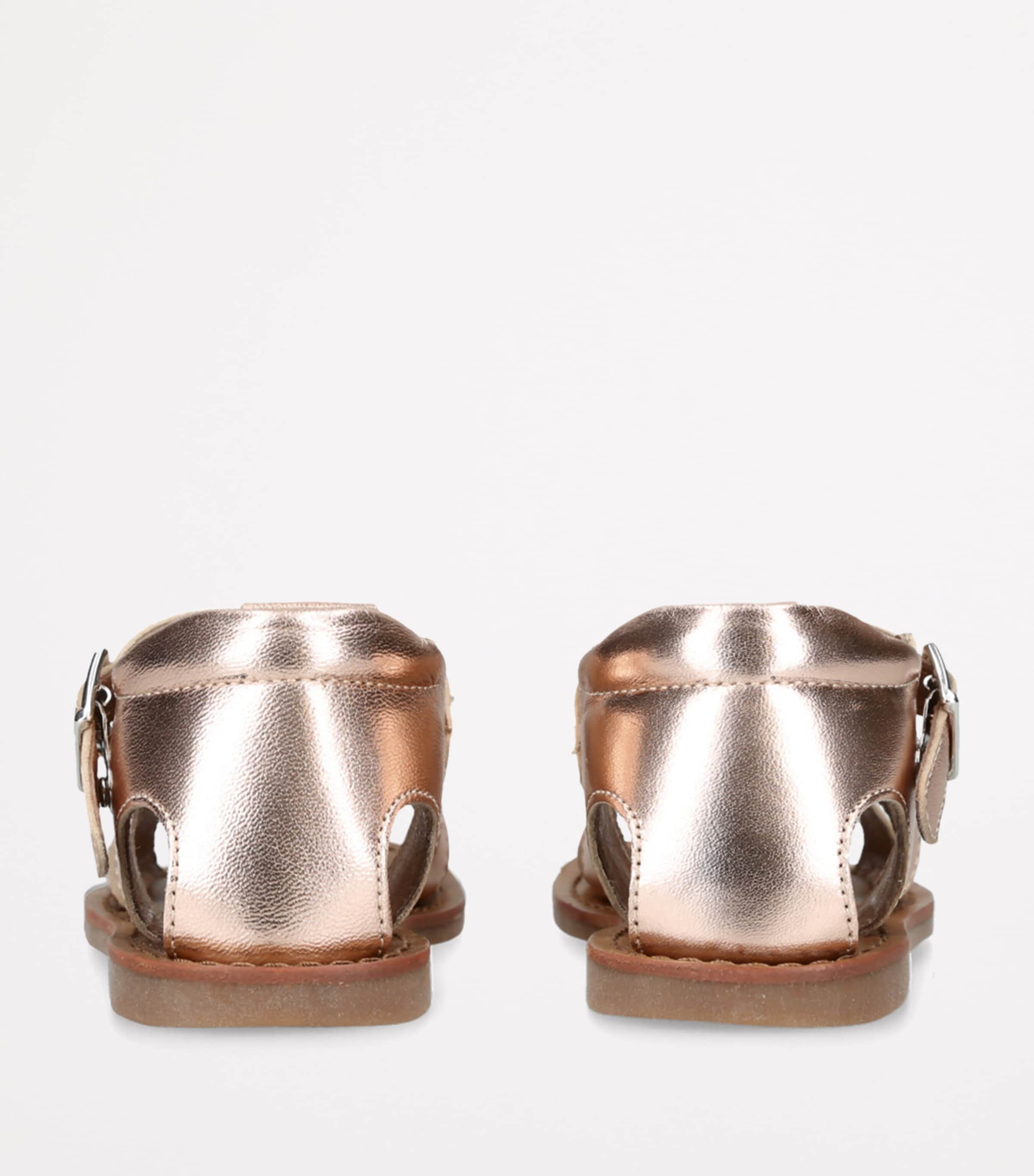 papouelli Leather Tassie Sandals Bronze Image 2