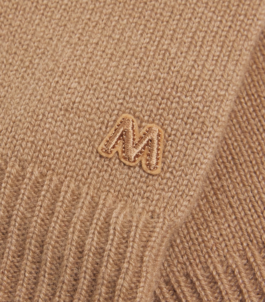 Cashmere Monogram Gloves CAMEL Image 3