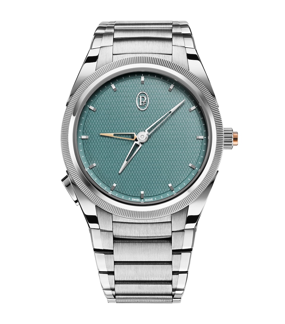 Parmigiani Fleurier Stainless Steel Tonda PF GMT Rattrapante Watch 40mm Green