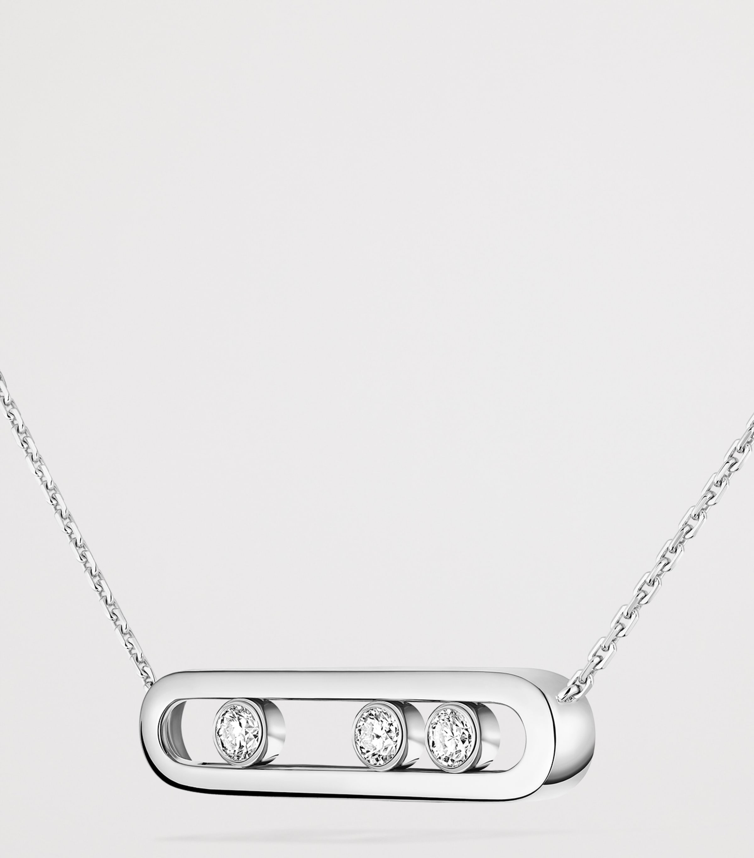 Messika Move Classique White Gold and Diamond Necklace White Gold Image 3