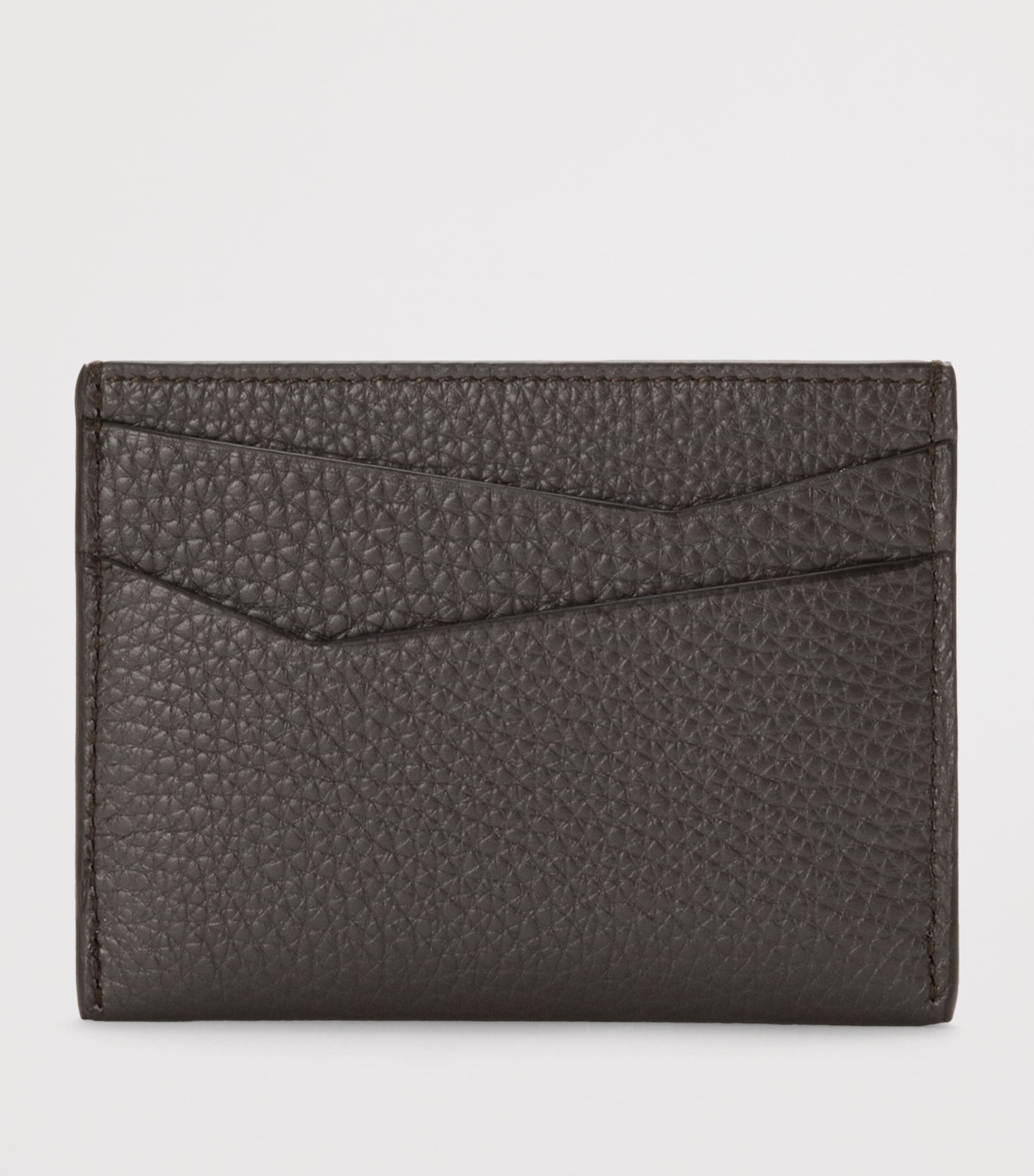 Leather Puzzle Card Holder DARK GREY Image 2