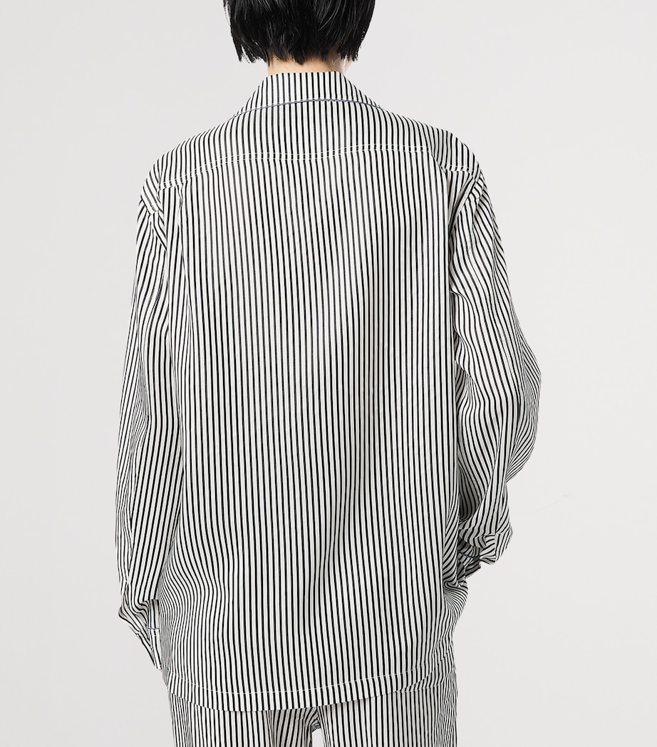 TOM FORD Womens Silk Striped Pyjama Shirt Nwa Image 4