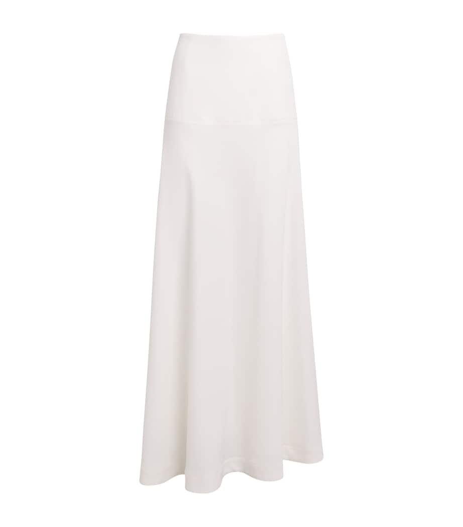 RETORI Womens Cady Half-Circle Maxi Skirt White Image 1