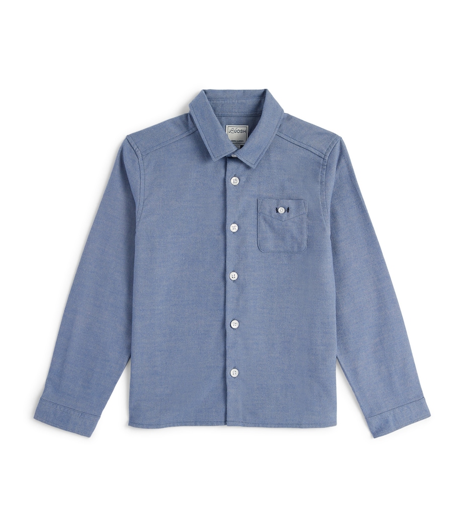 Cotton Long-Sleeve Shirt (2-14 Years) BLUE Image 1