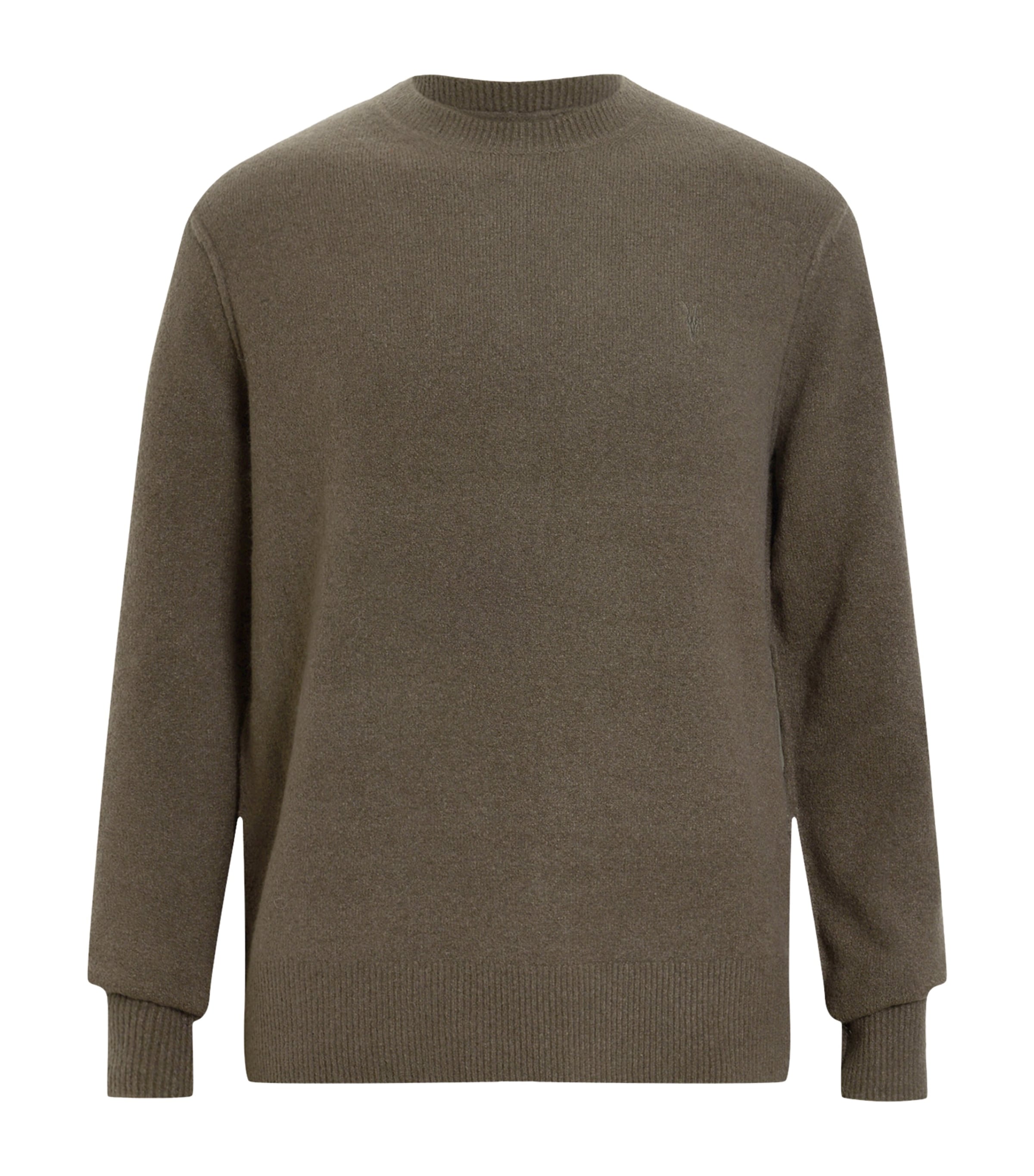 Allsaints Crew-neck Statten Sweater In Green