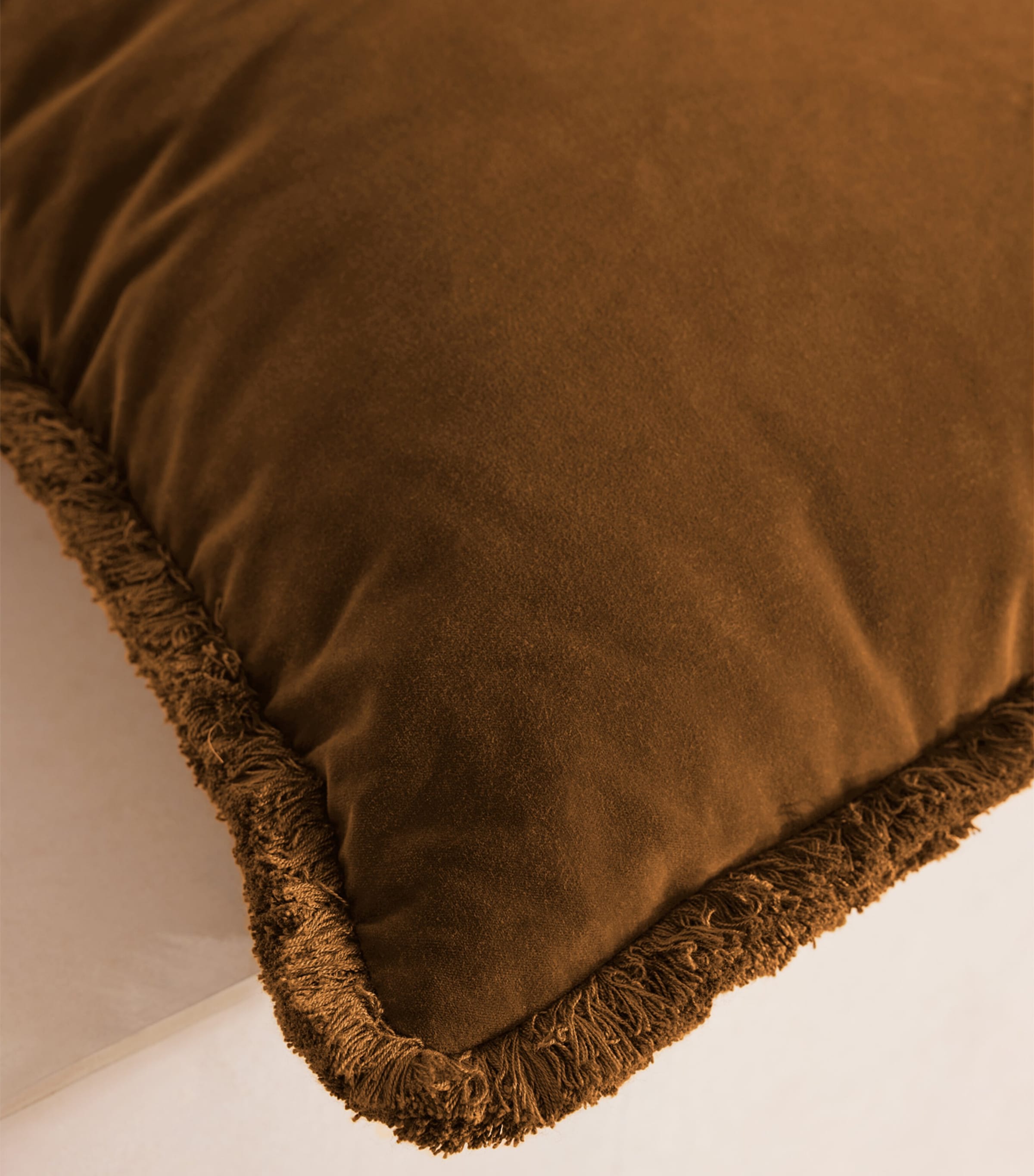 Velvet Margeaux Cushion (50cm x 50cm) MUSTARD Image 4