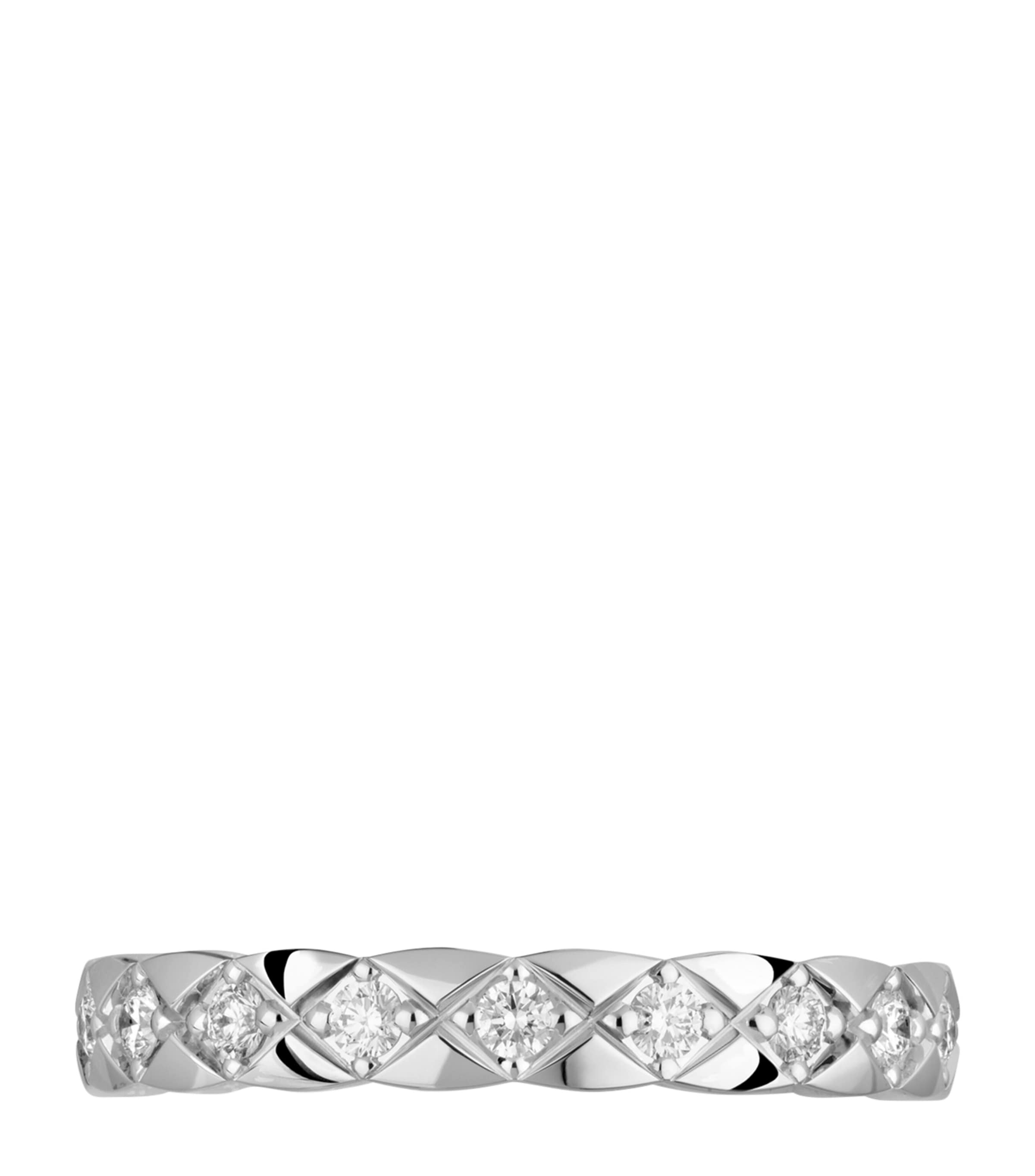 White Gold and Diamond Coco Crush Ring SILVER Image 2