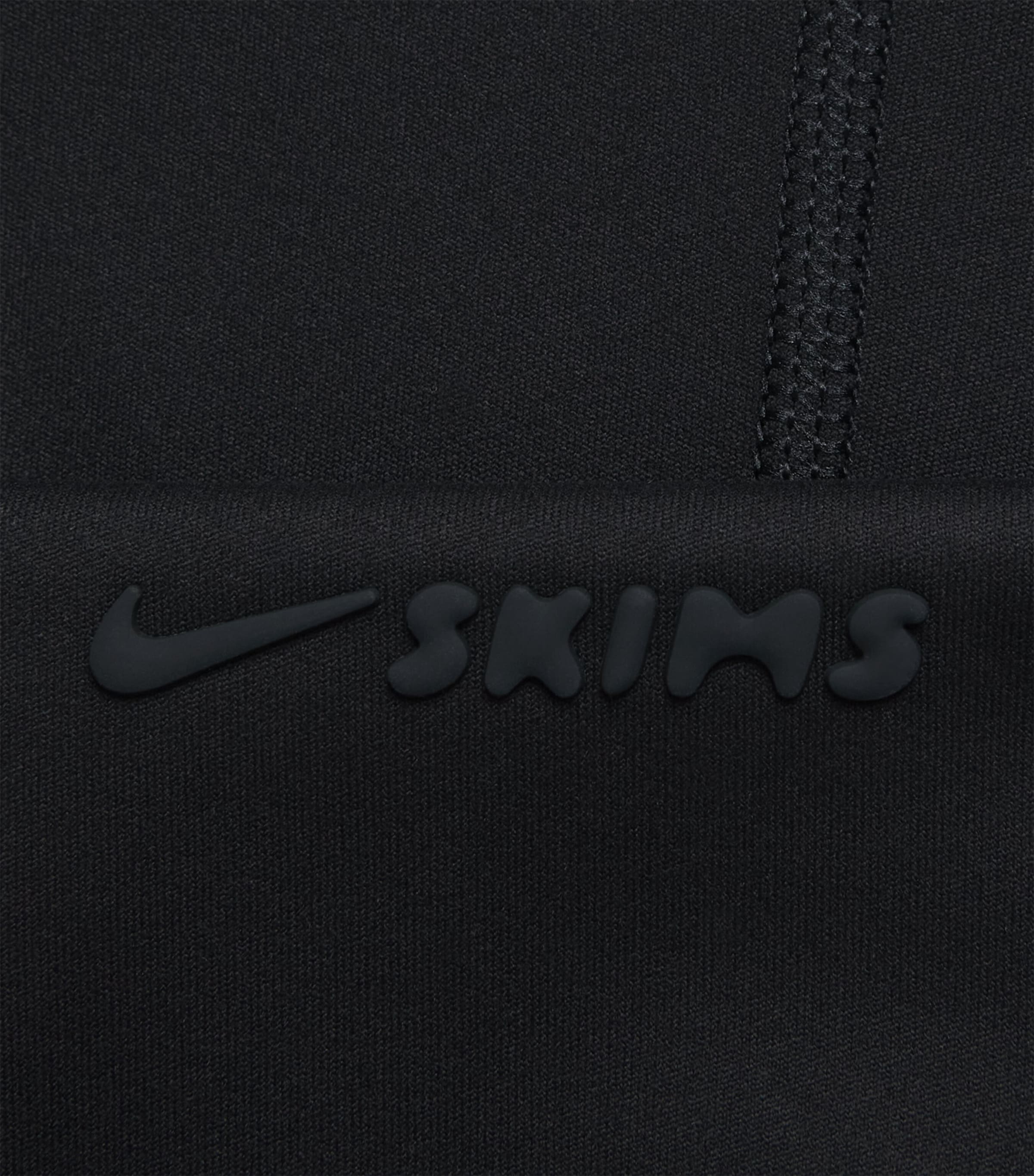 NikeSKIMS Womens NikeSKIMS Foldover Slim Flare Leggings Obsidian Image 2