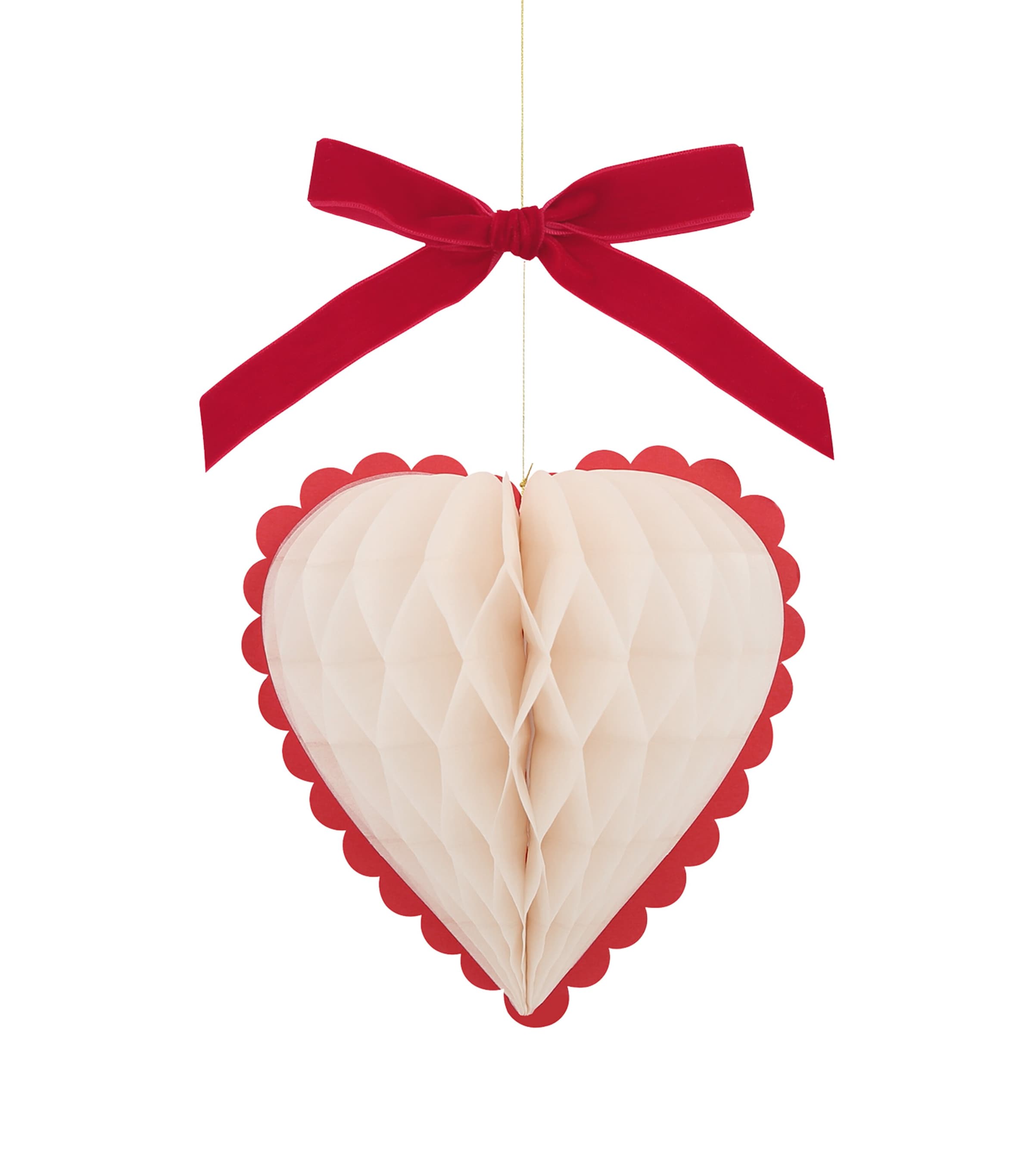 Meri Meri Paper Honeycomb Heart Decorations Image 3