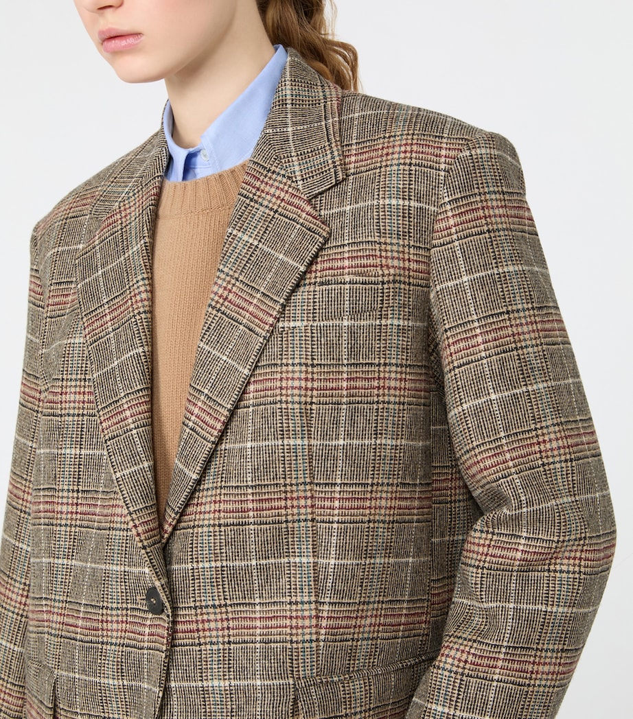 Weekend Max Mara Womens Virgin Wool-Blend Blazer Camel Image 6