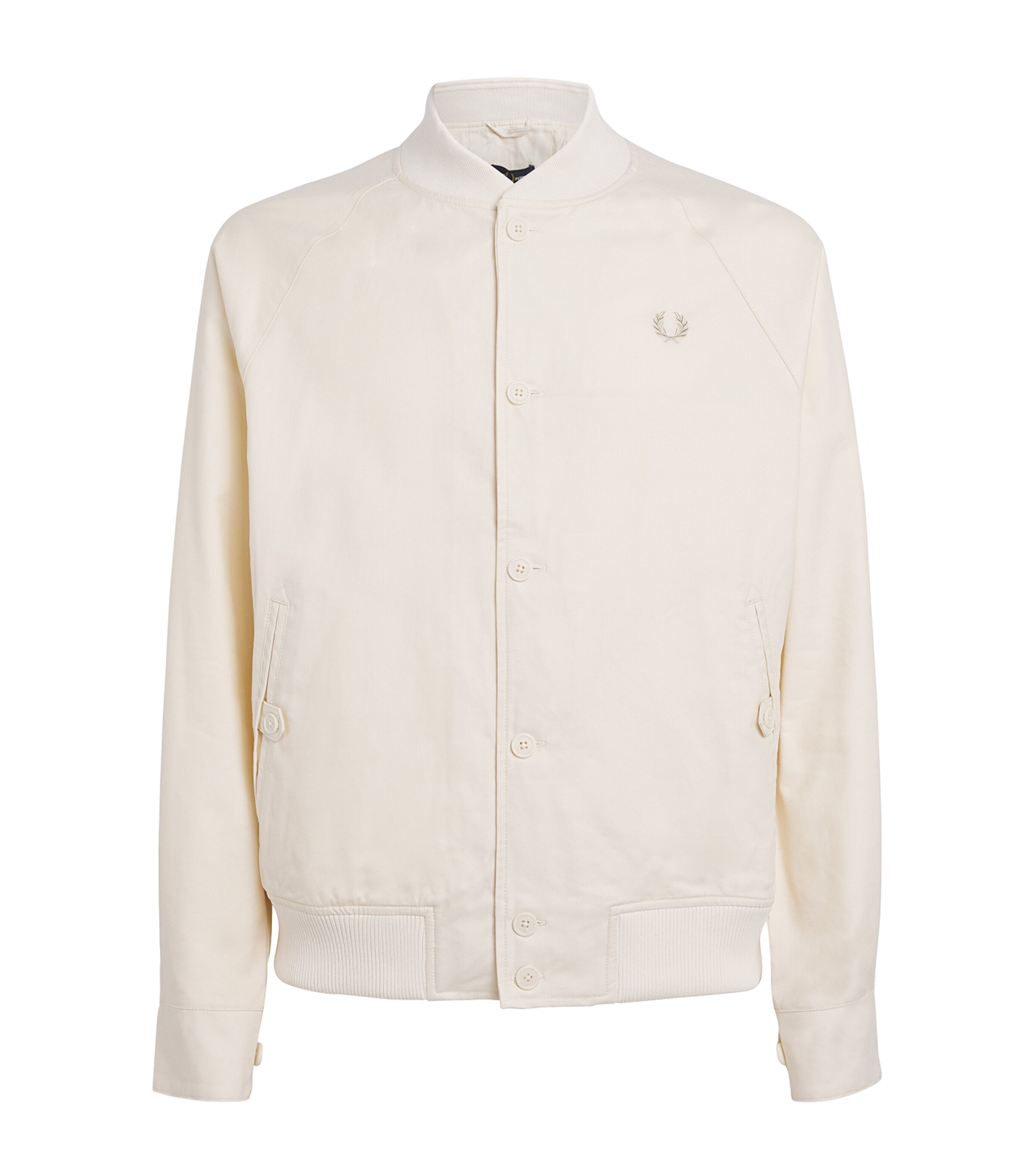 Cotton-Blend Twill Tennis Bomber Jacket 560-ECRU Image 1