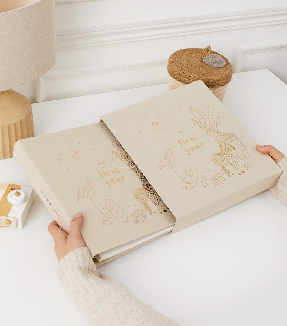 Safari Baby Photo Album IVORY/BEIGE, GOLD Image 3