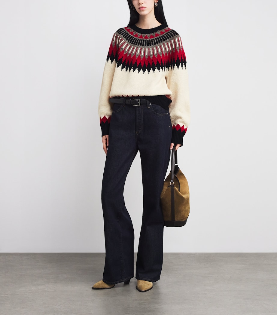 Wool-Cashmere Fair Isle Sweater AUTHENTC CREAM MULTI Image 2