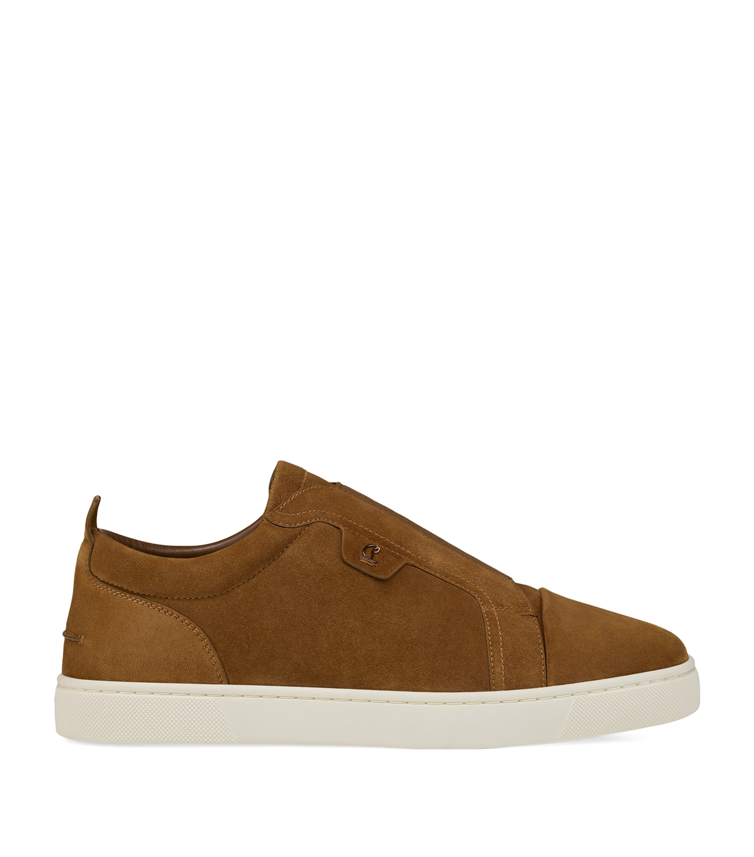 Christian Louboutin St Louis Suede Slip-on Sneakers In Brown