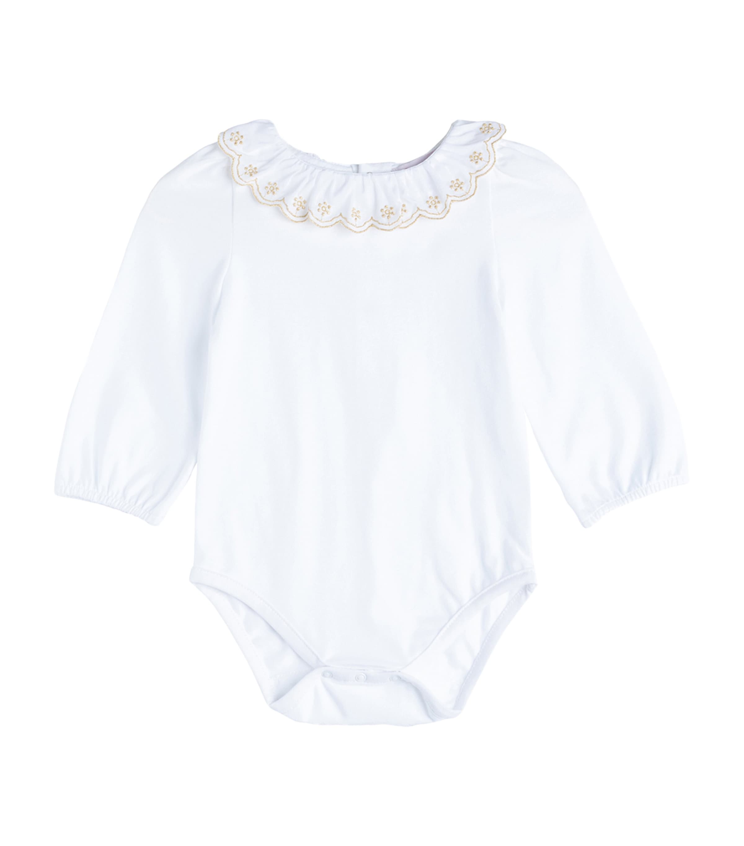 Trotters Stretch-cotton Elsa Bodysuit In White