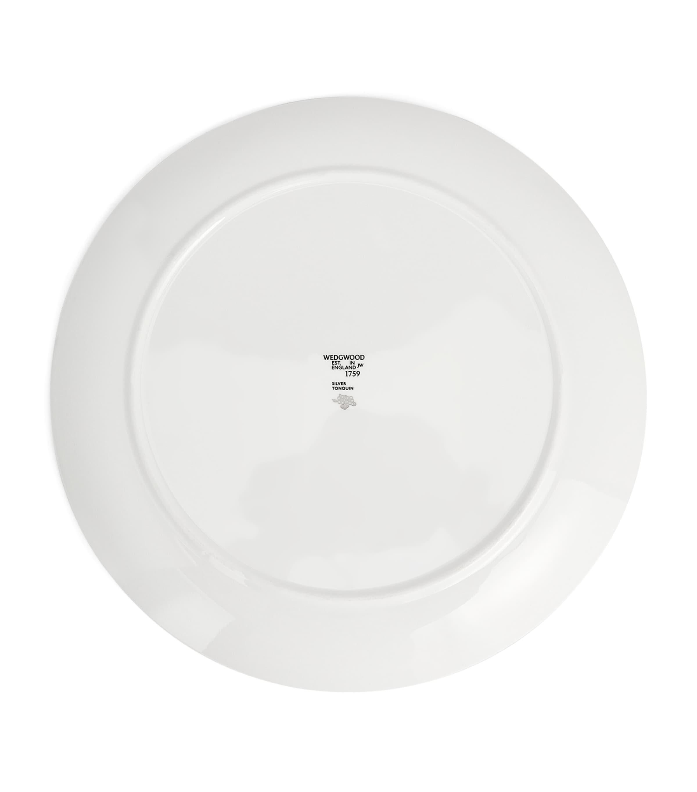 Wedgwood Bone China Silver Tonquin Plate (34cm) Silver Image 6