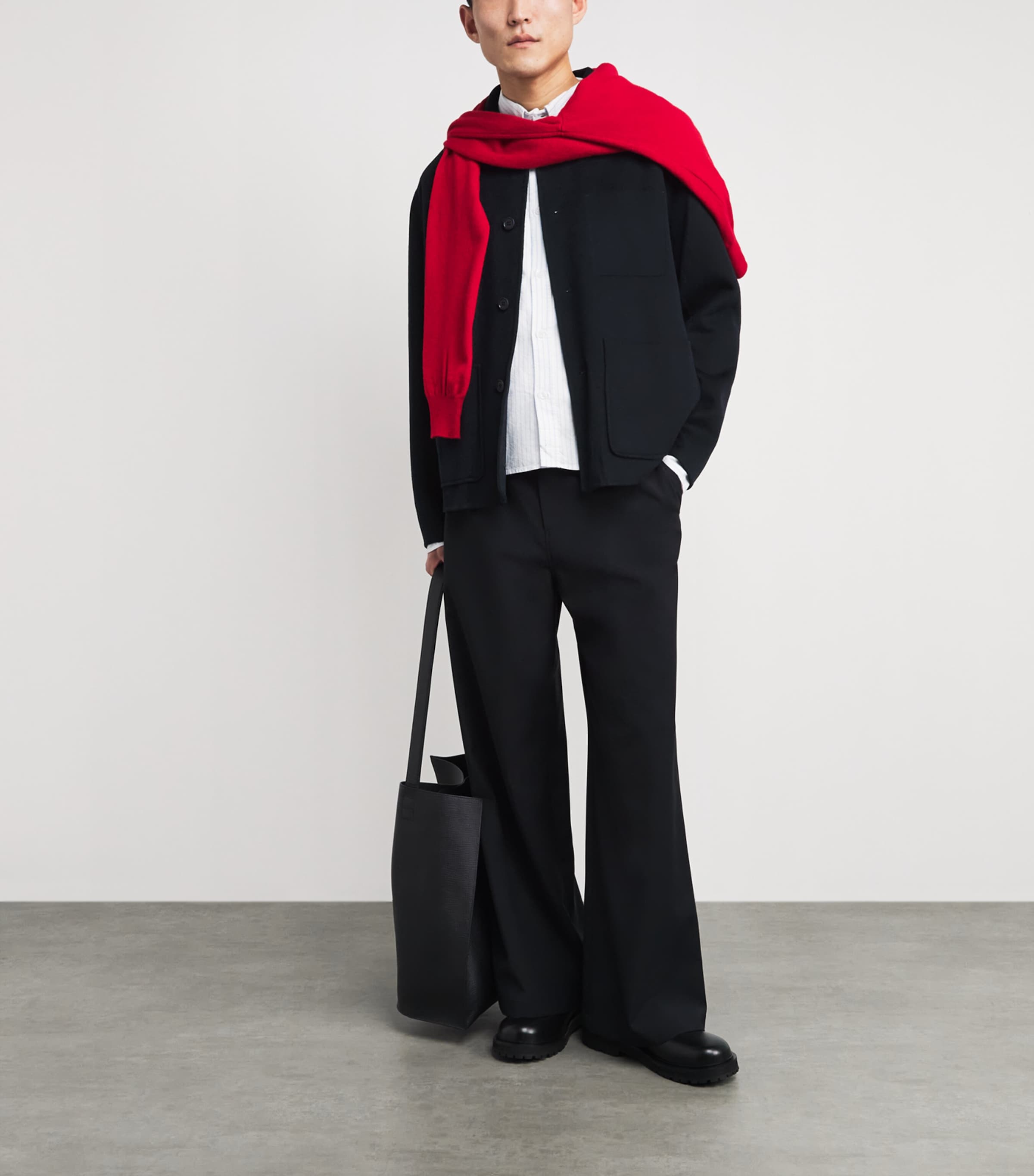 NN07 Mens Brushed Wool Overshirt Deep Navy Image 2