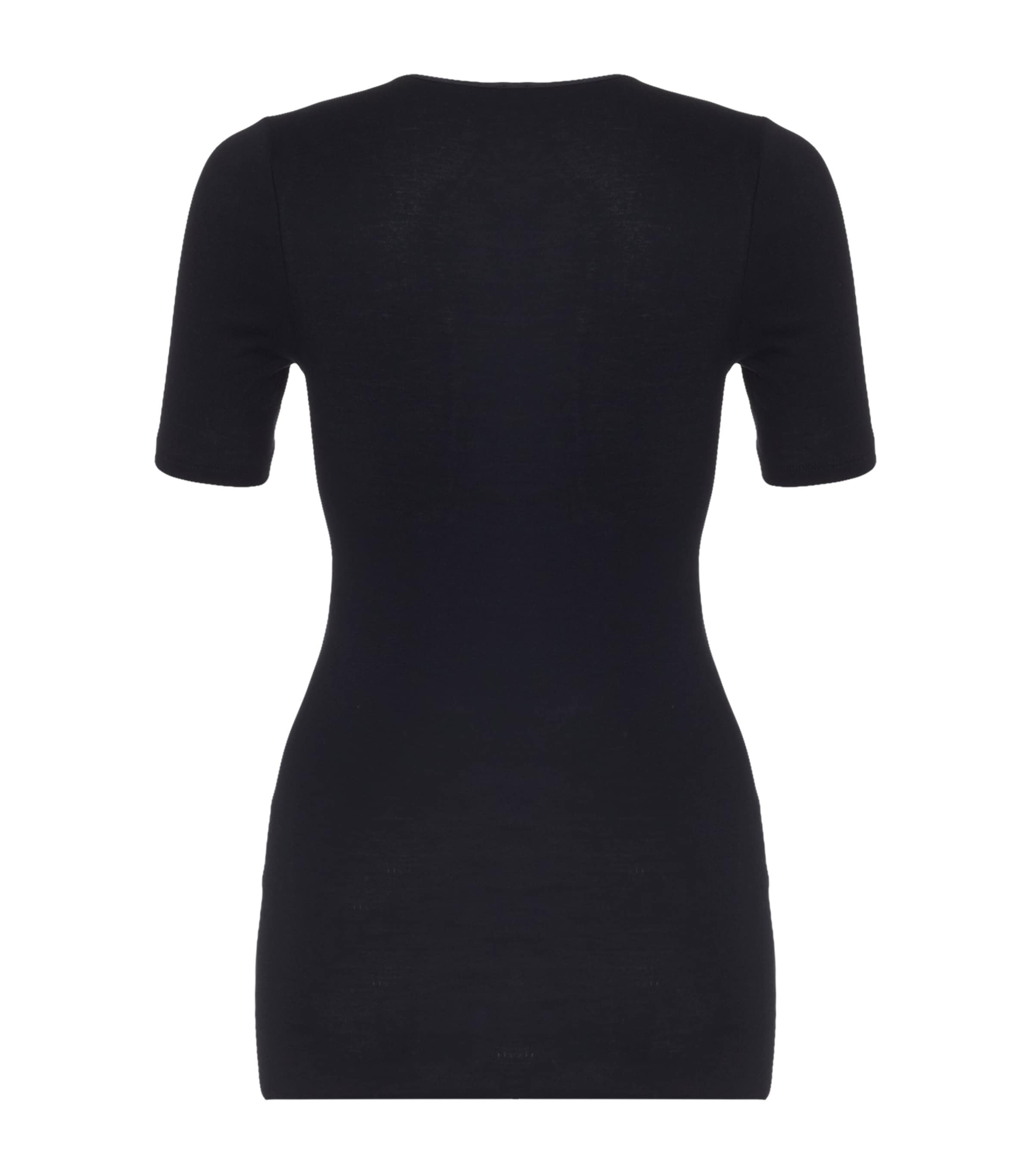 Cotton Seamless T-Shirt BLACK Image 3