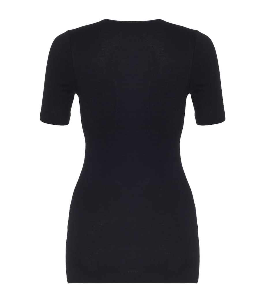 Cotton Seamless T-Shirt BLACK Image 3