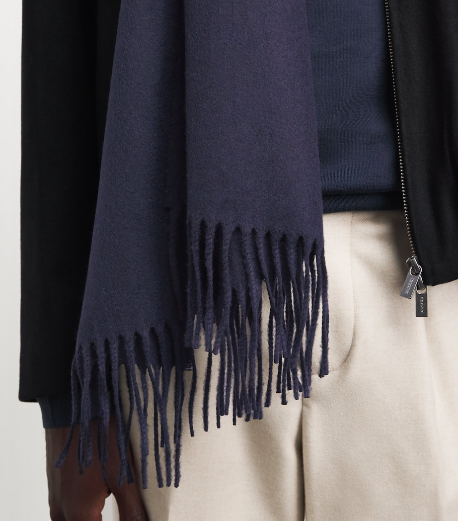 Johnstons Of Elgin Cashmere Stole Dark Navy Image 3