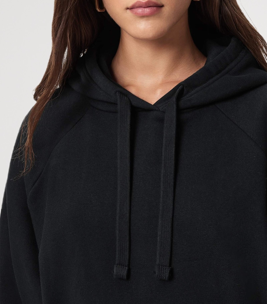 Cotton-Blend Oversized Talon Underground Hoodie BLACK Image 6