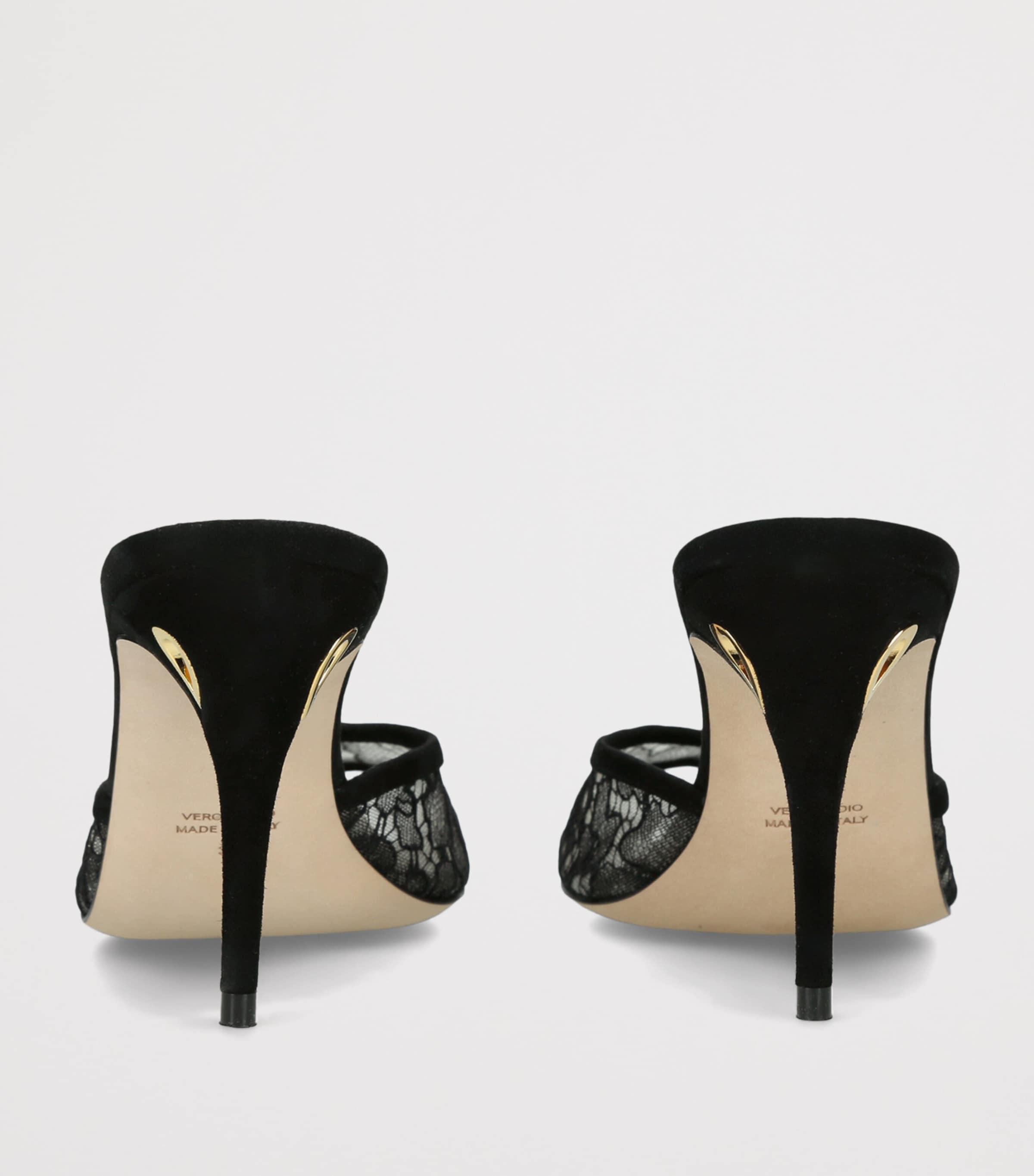 Jennifer Chamandi Lace Guido Mules 85 Black Image 2