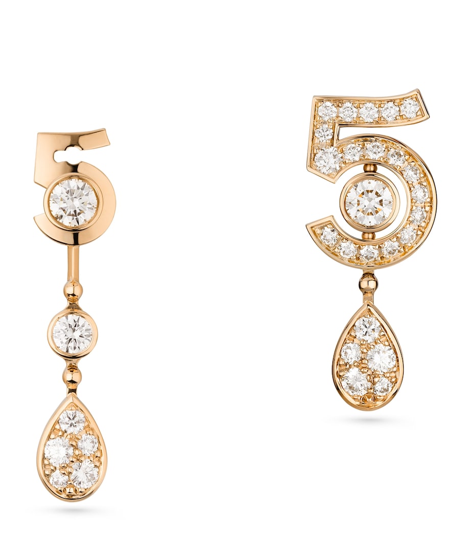 Beige Gold and Diamond N˚5 Transformable Earrings BEIGE Image 1