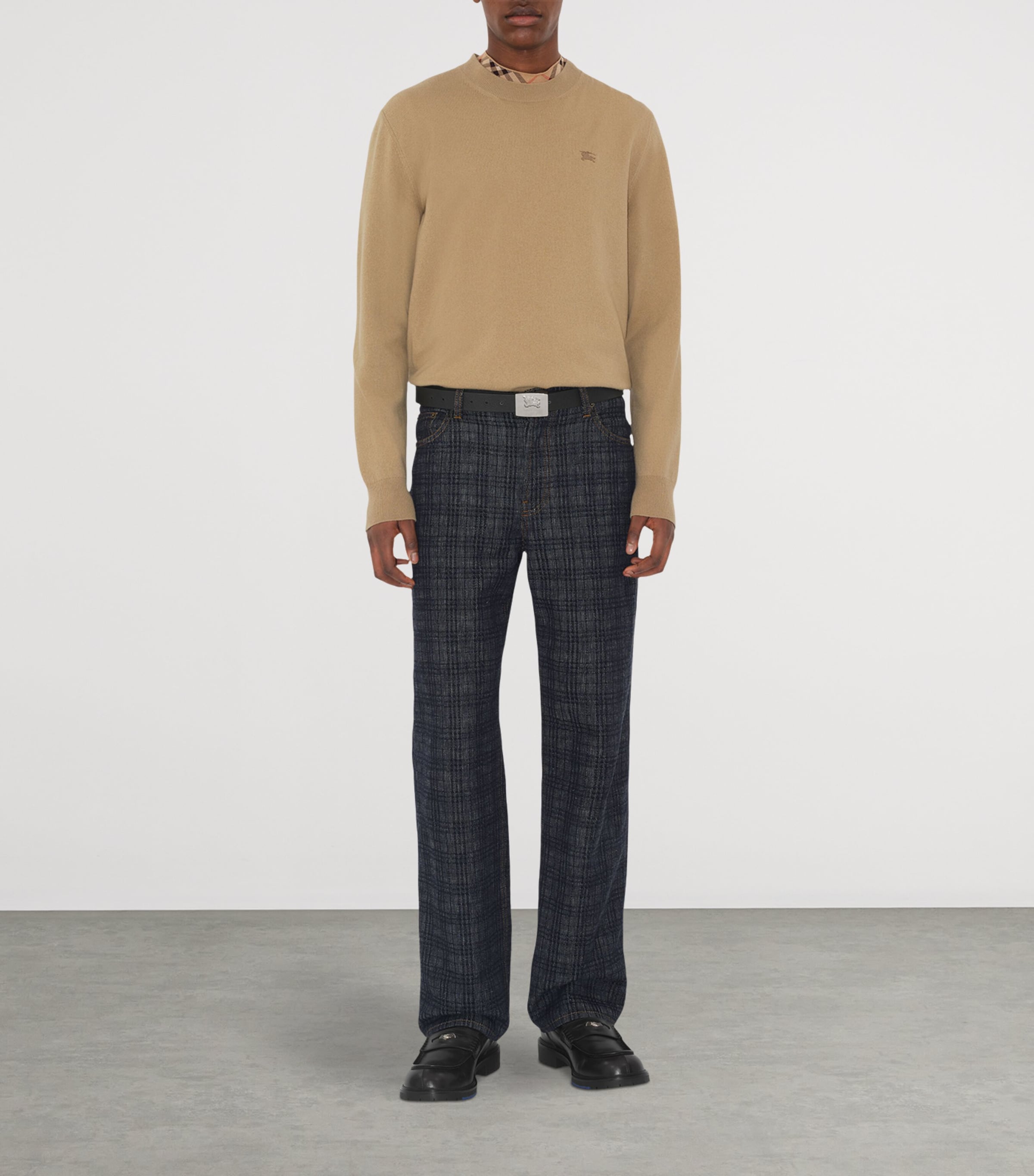 Cashmere-Blend EKD Slim Sweater FLAX Image 2