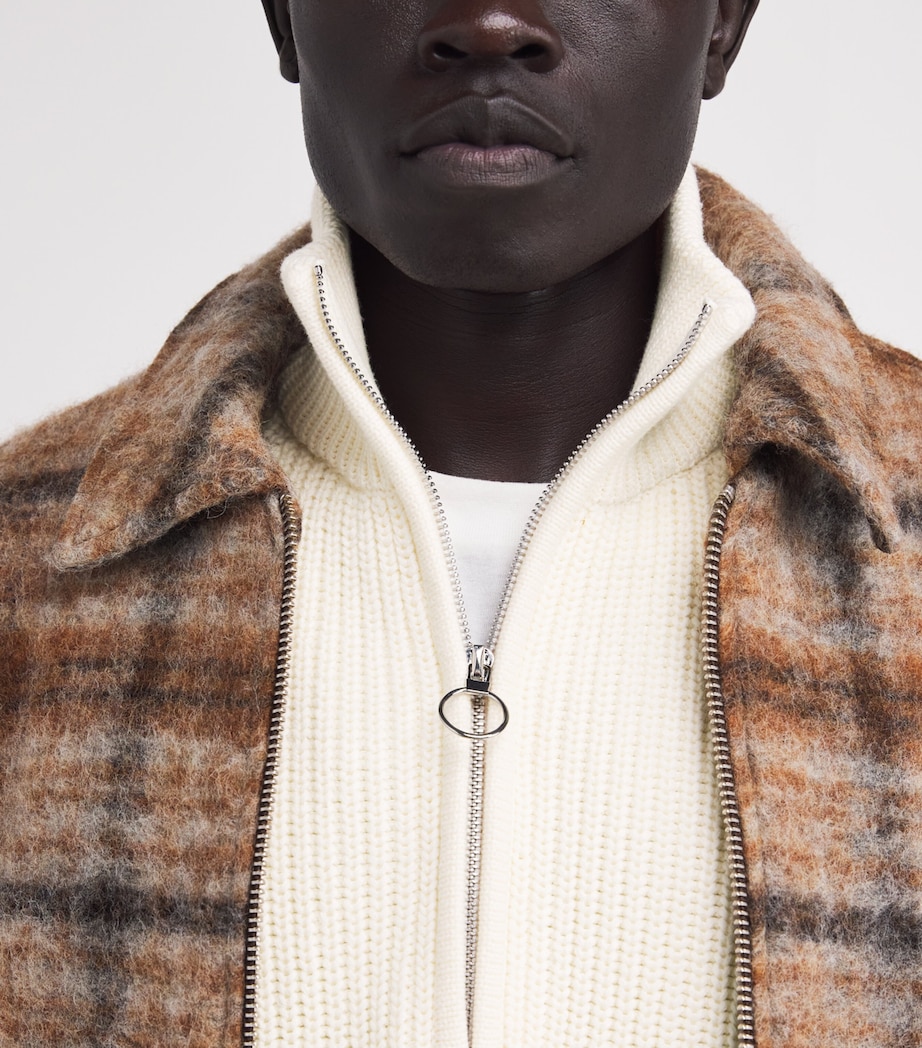 Cotton Half-Zip Sweater ECRU Image 6