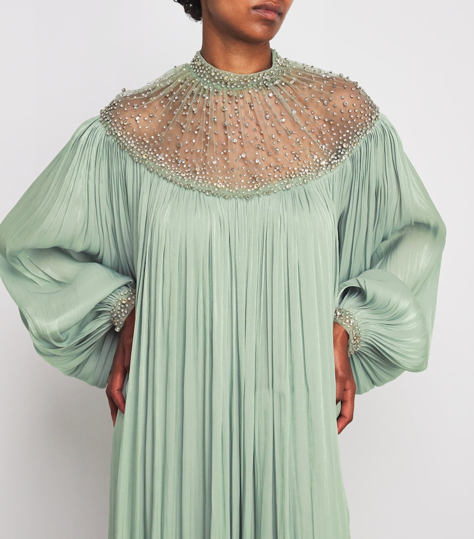 Costarellos Green Embellished Ellima Kaftan Gown | Harrods ID Costarellos Green Embellished Ellima Kaftan Gown | Harrods ID