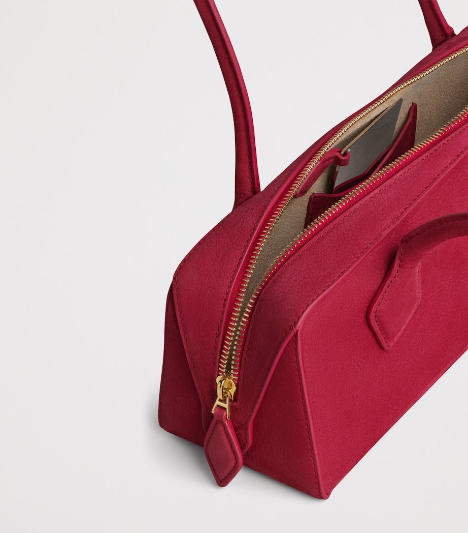 Alaïa Medium Suede Le Teckel Shoulder Bag Argent Image 3