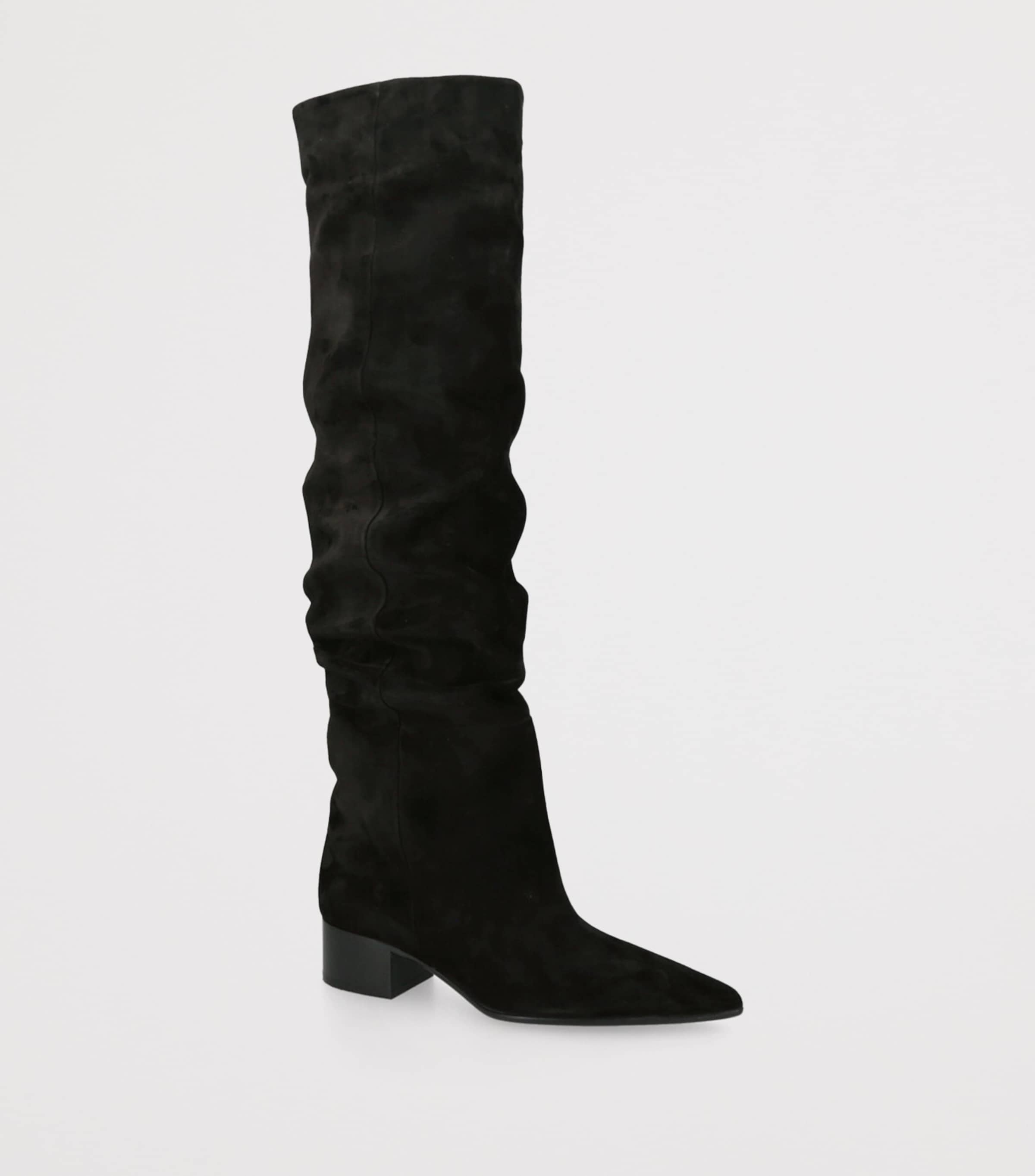 Suede Andee Over-The-Knee Boots 40 BLACK Image 3