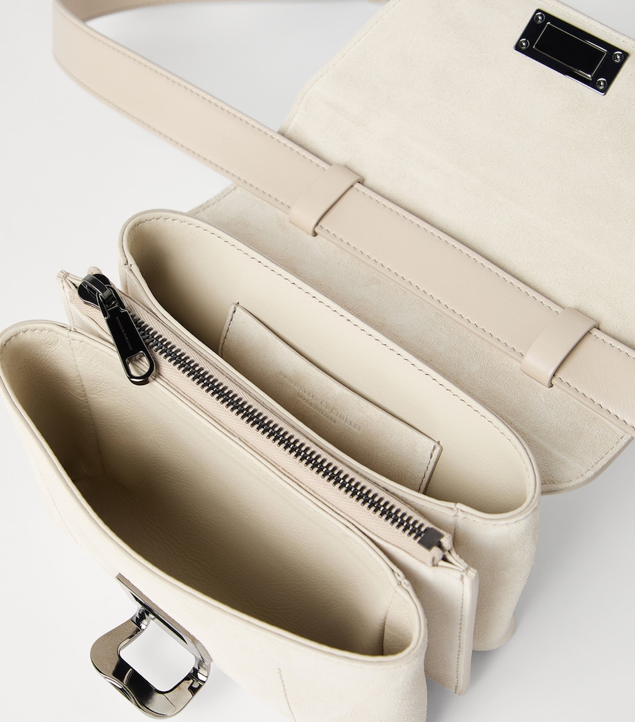 Small Leather Sartorial Cross-Body Bag C8905 Image 4