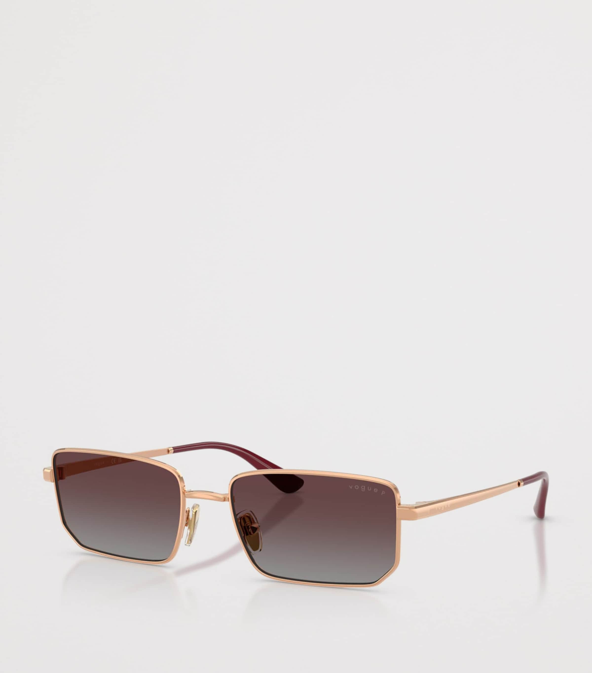 Vogue Metal Rectangular Sunglasses Pink Image 2