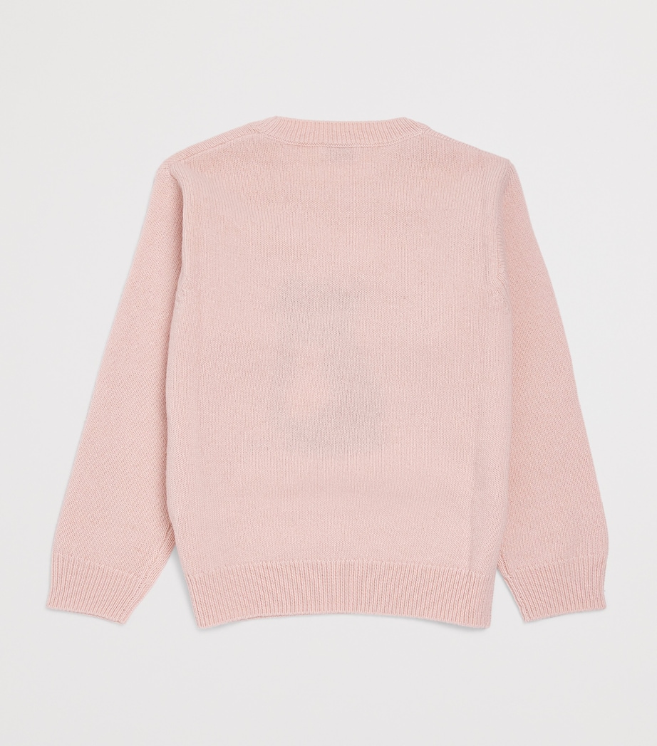 Virgin Wool Cat Sweater (6 Years) 304SMOOTHIE PINK Image 2