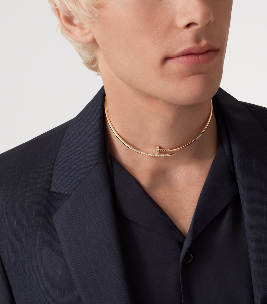 Small Yellow Gold and Diamond Juste un Clou Torque Necklace YELLOW GOLD Image 4