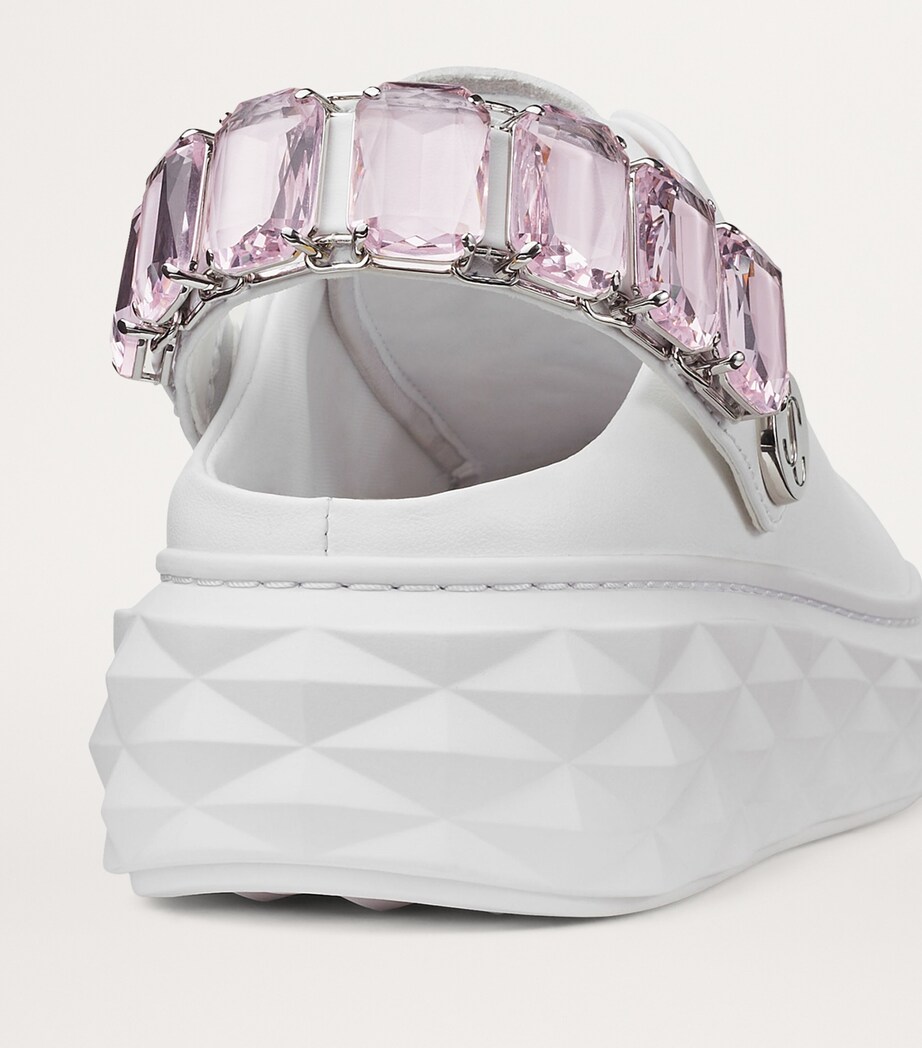 Jimmy Choo Diamond Maxi Leather Slingback Sneakers V White/powder Pink Image 2