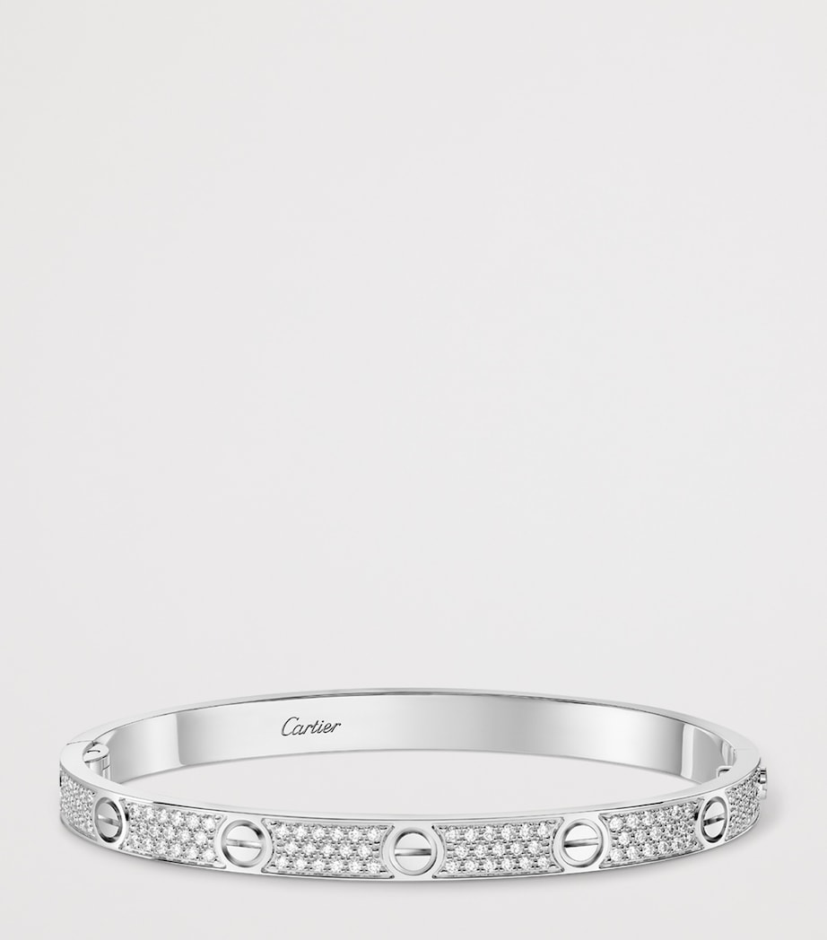 White Gold and Diamond LOVE Bracelet WHITE GOLD Image 4
