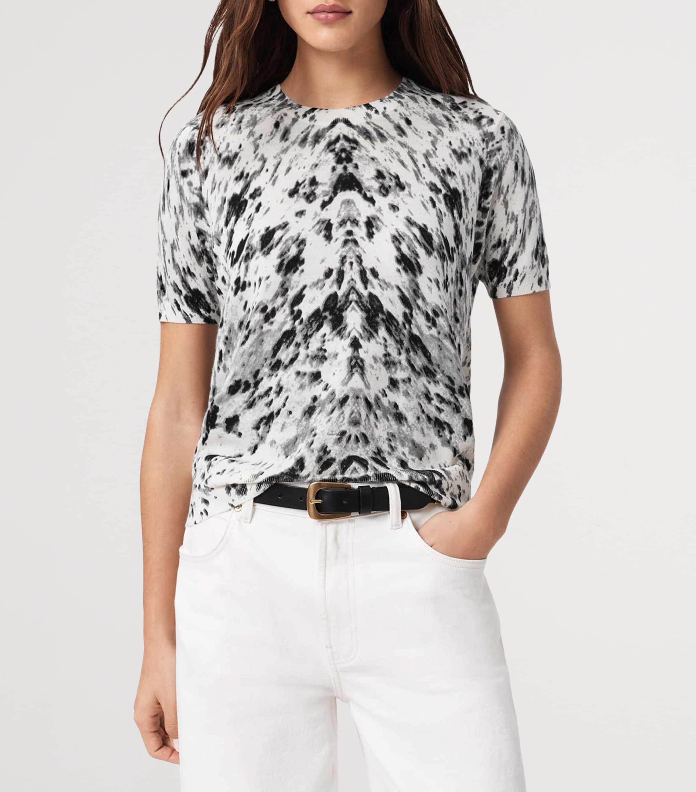 Wool Slim Anouk T-Shirt CANTER ECRU WHITE Image 4