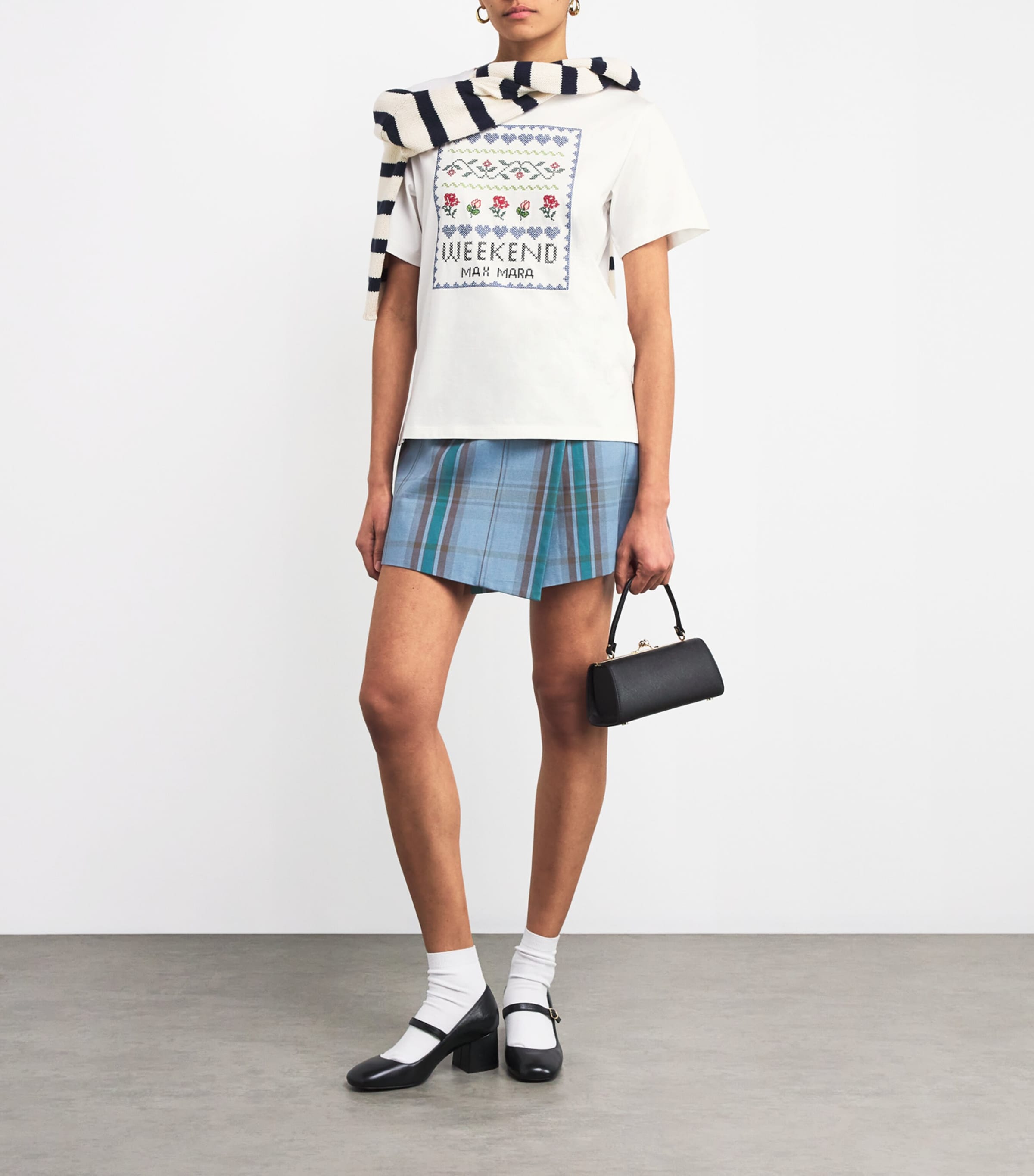 Weekend Max Mara Cross-Stitch Embroidered T-Shirt | Harrods US