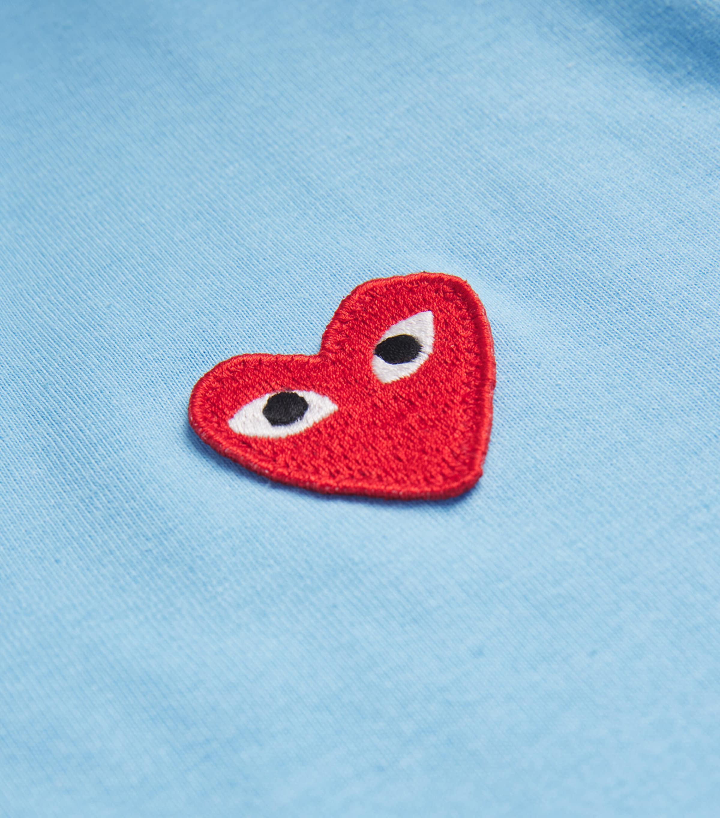 Comme Des Garçons Play Mens Heart Logo T-Shirt Blue Image 5