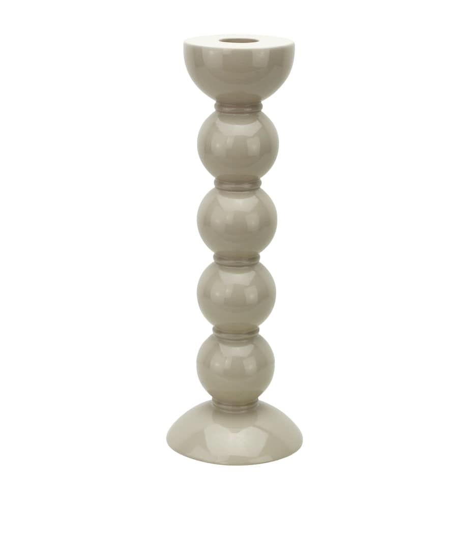 Addison Ross Tall Bobbin Candlestick Holder (24cm) Brown Image 1
