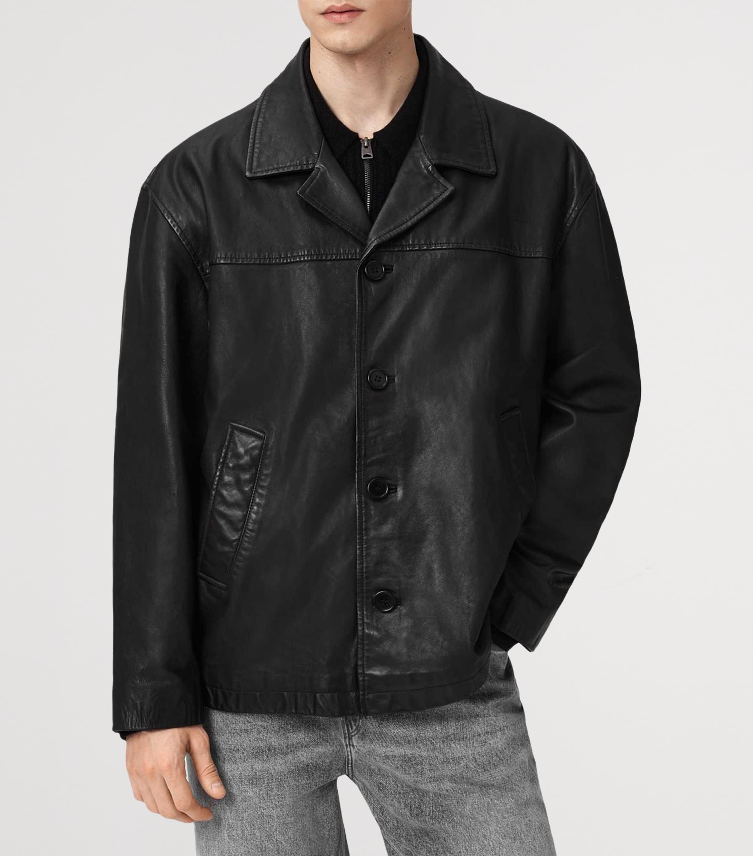 Bradwell Leather Jacket BLACK Image 5