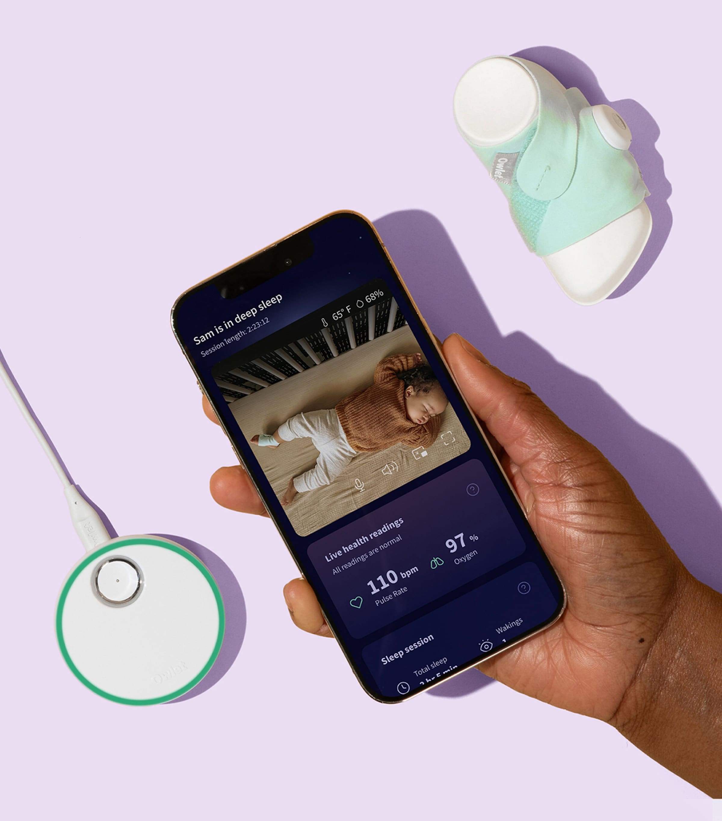 Owlet Monitor Owlet Eyewear Owlet Green Dream Sock And Cam Bundle